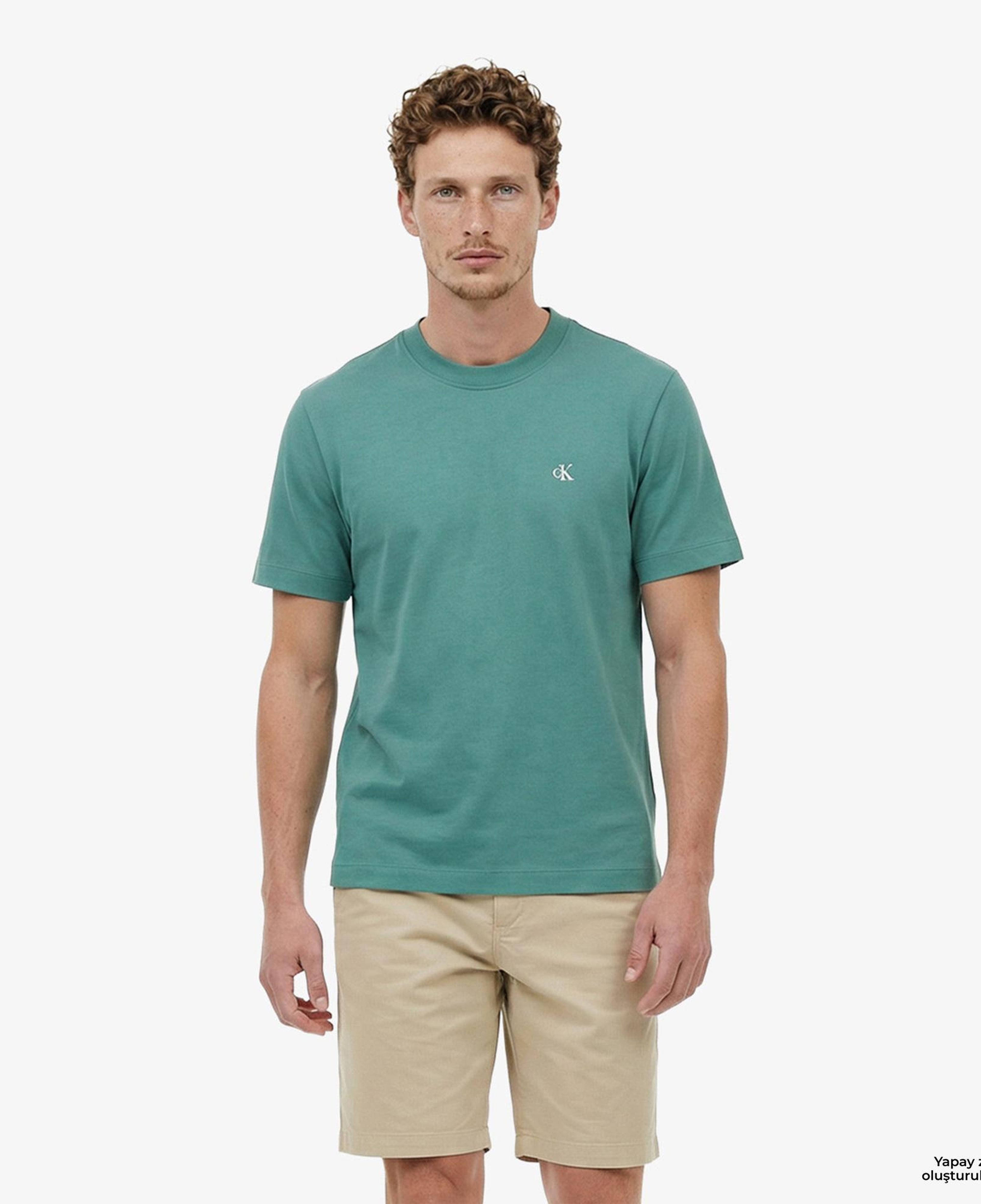 Calvin Klein Easy Monogram Erkek Yeşil T-Shirt