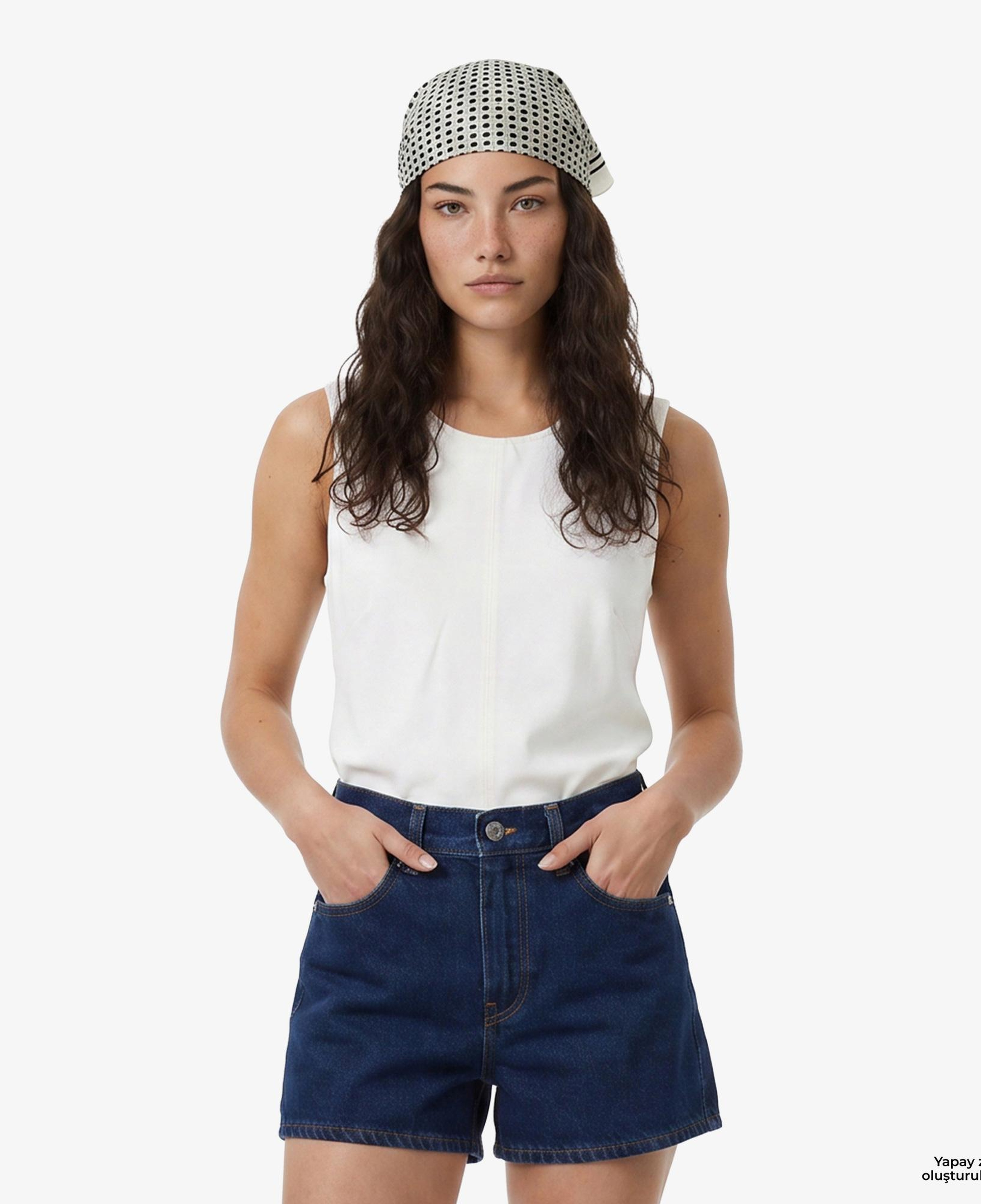 Calvin Klein Heavy Textured Kadın Beyaz Gömlek