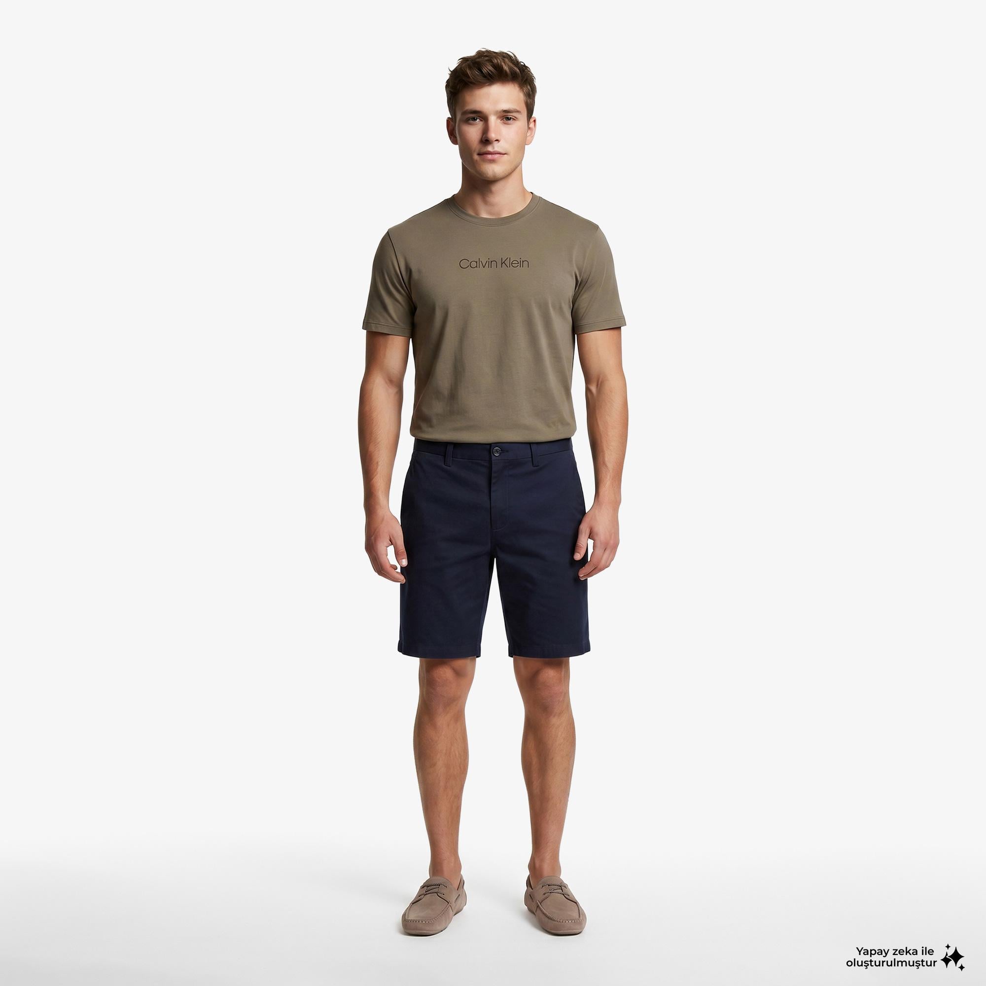 Calvin Klein Refined Stretch Classic Erkek Mavi Şort