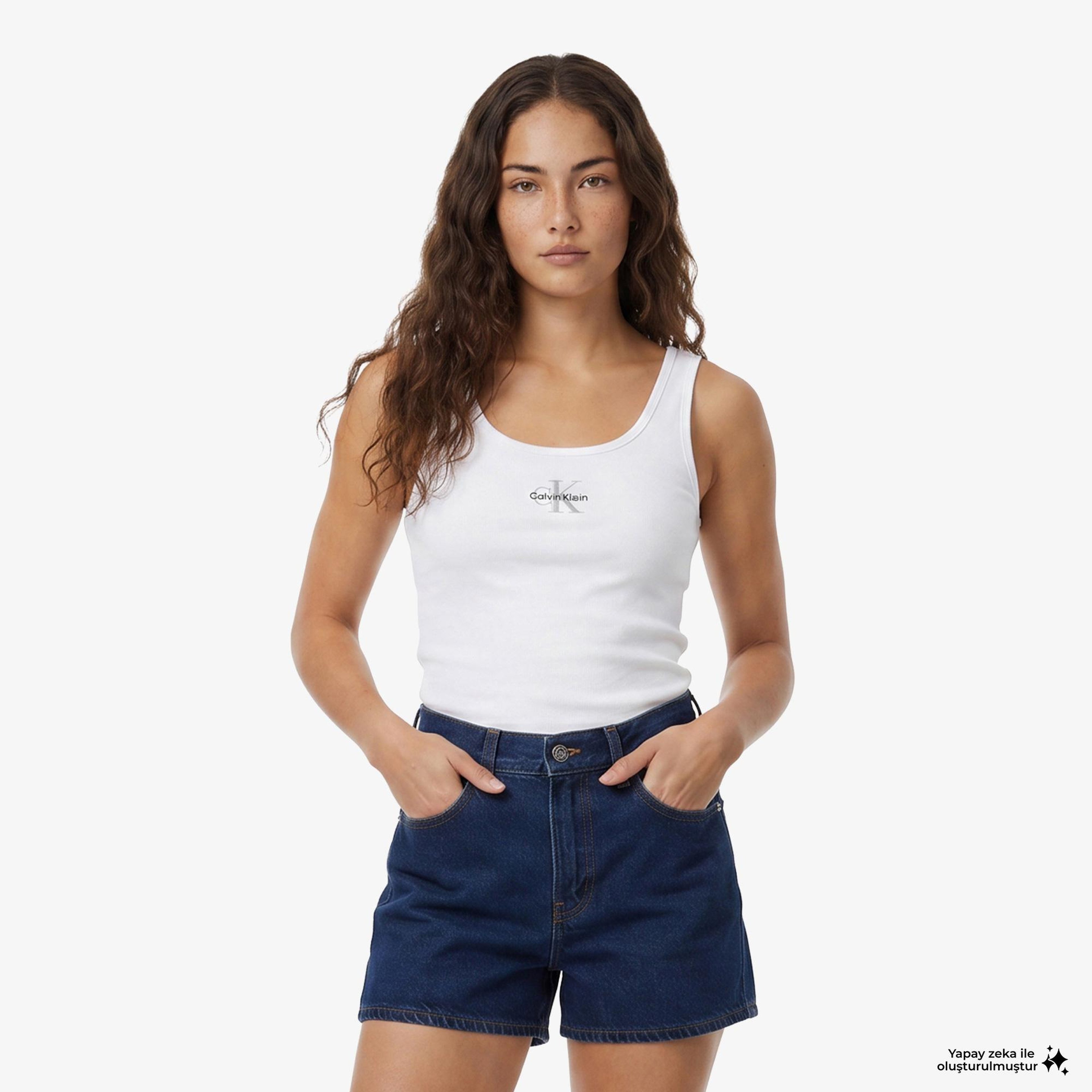 Calvin Klein Graphic Tank Kadın Beyaz Atlet