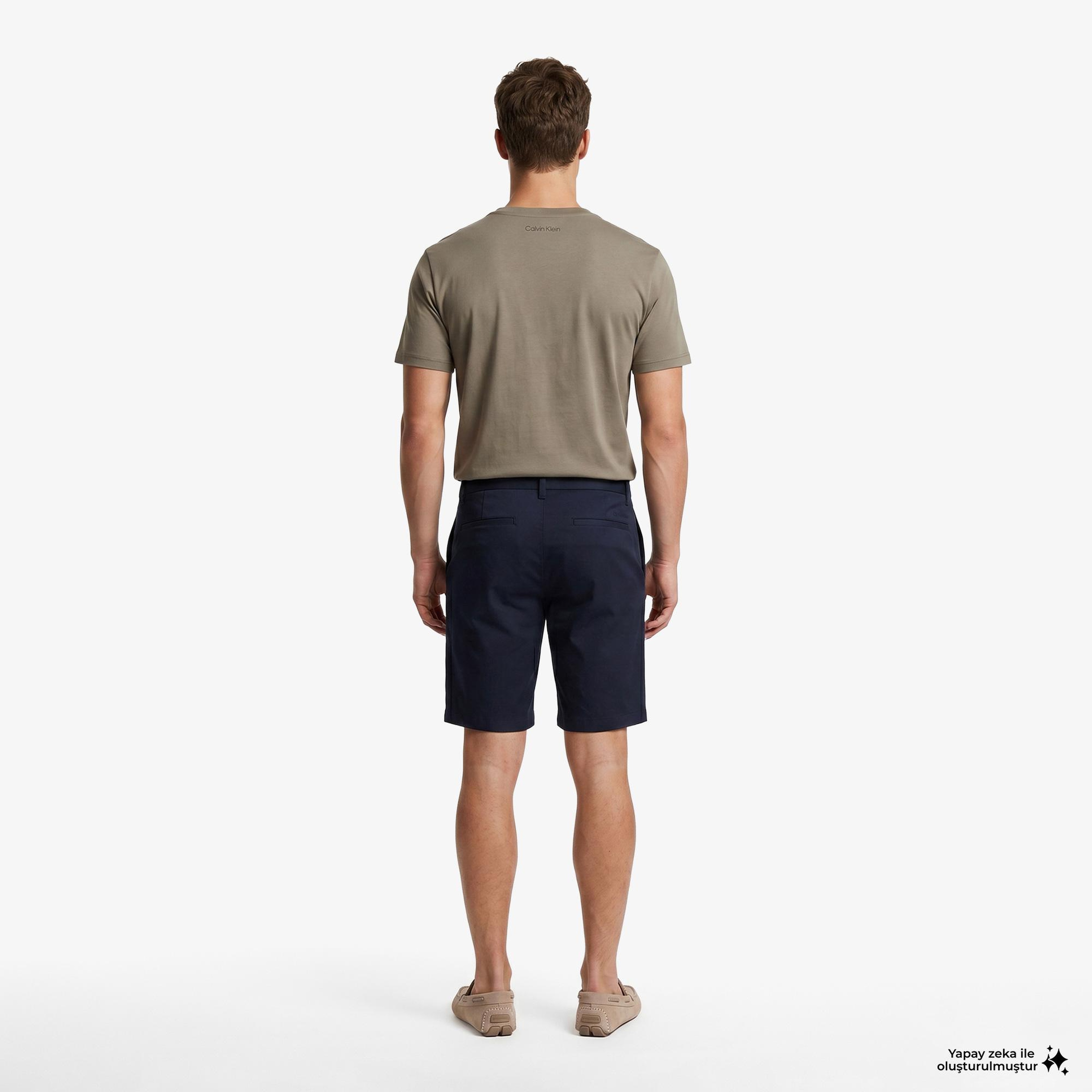 Calvin Klein Refined Stretch Classic Erkek Mavi Şort