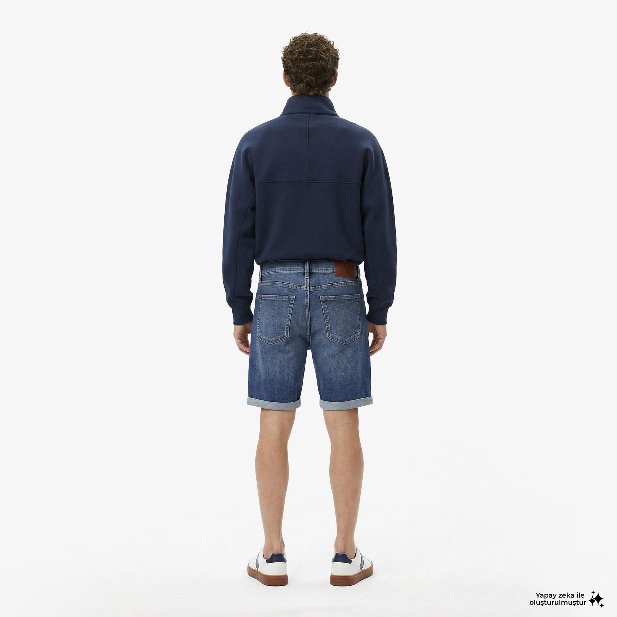 Calvin Klein Slim Hampton Erkek Mavi Şort