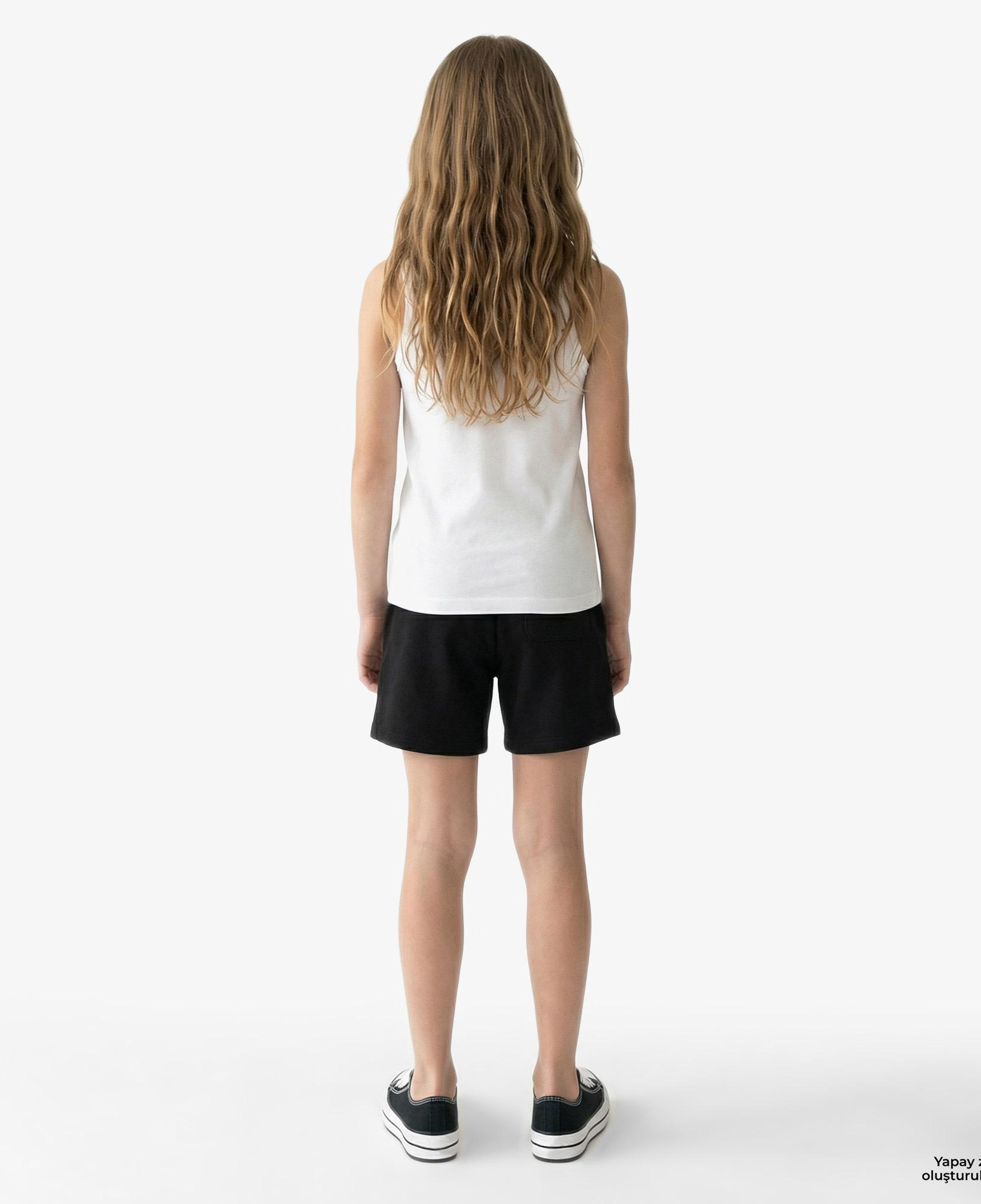 Calvin Klein Logo Çocuk Beyaz Kolsuz T-Shirt