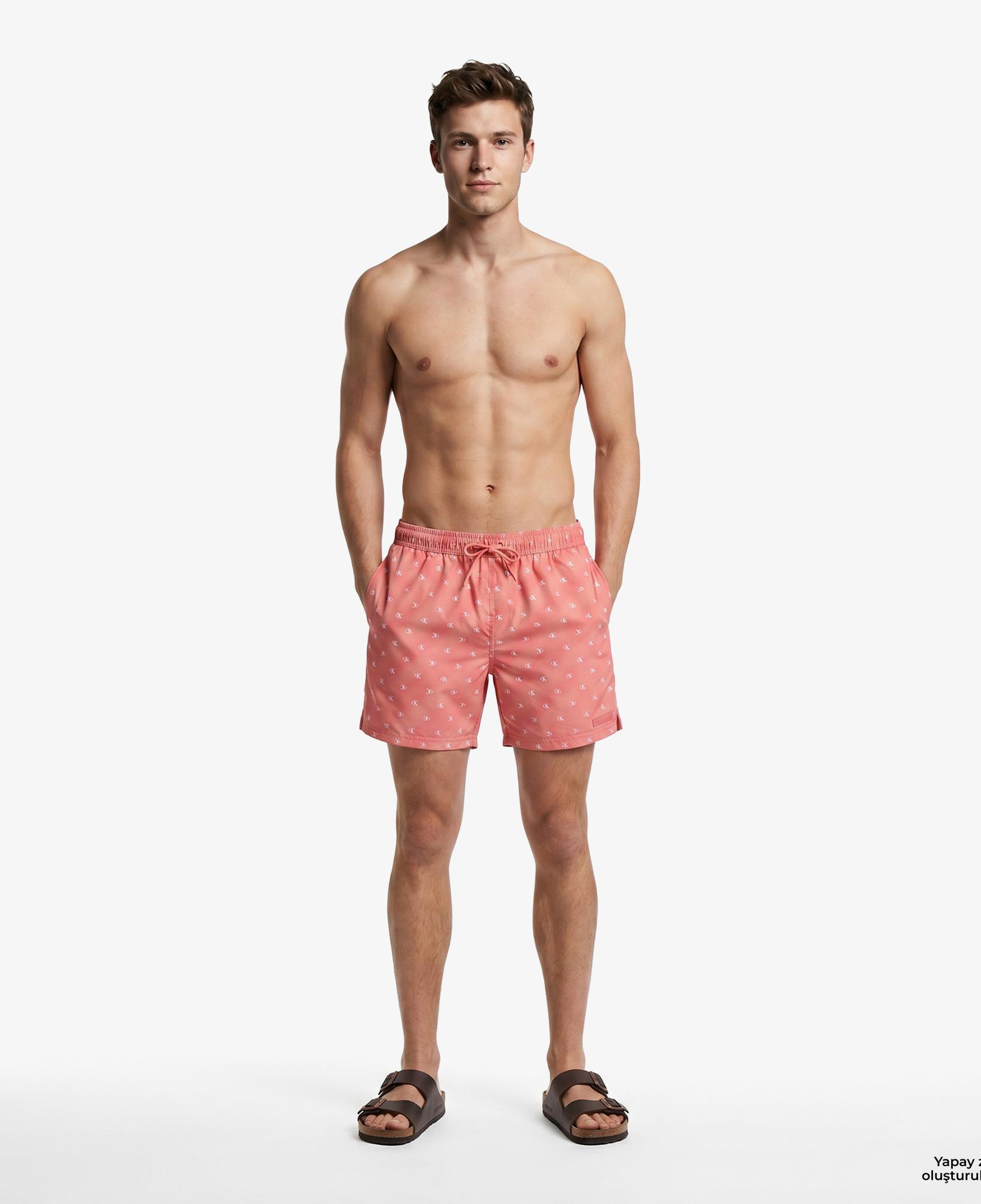 Calvin Klein Medium Drawstring Covered Erkek Turuncu Deniz Şortu