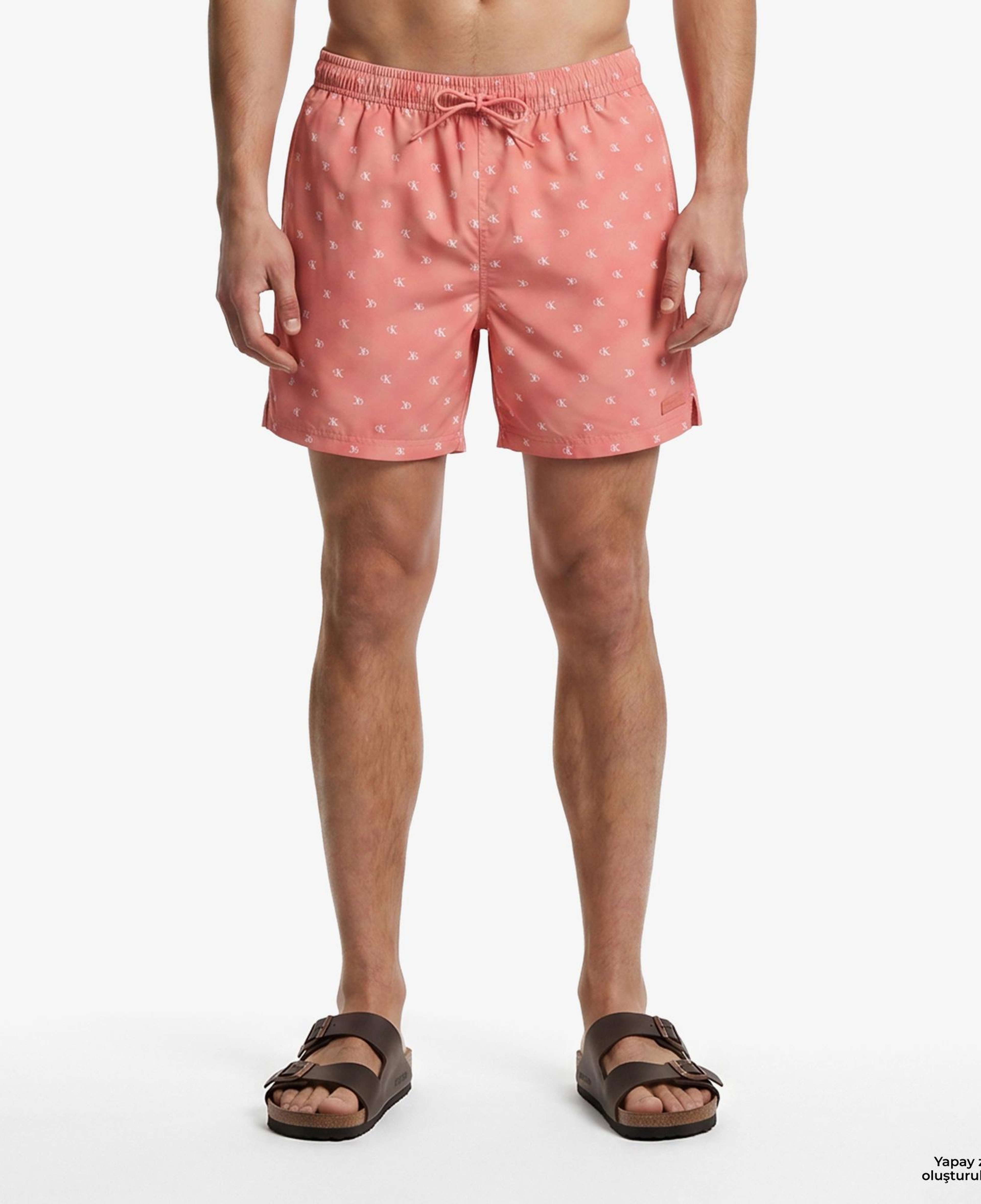 Calvin Klein Medium Drawstring Covered Erkek Turuncu Deniz Şortu