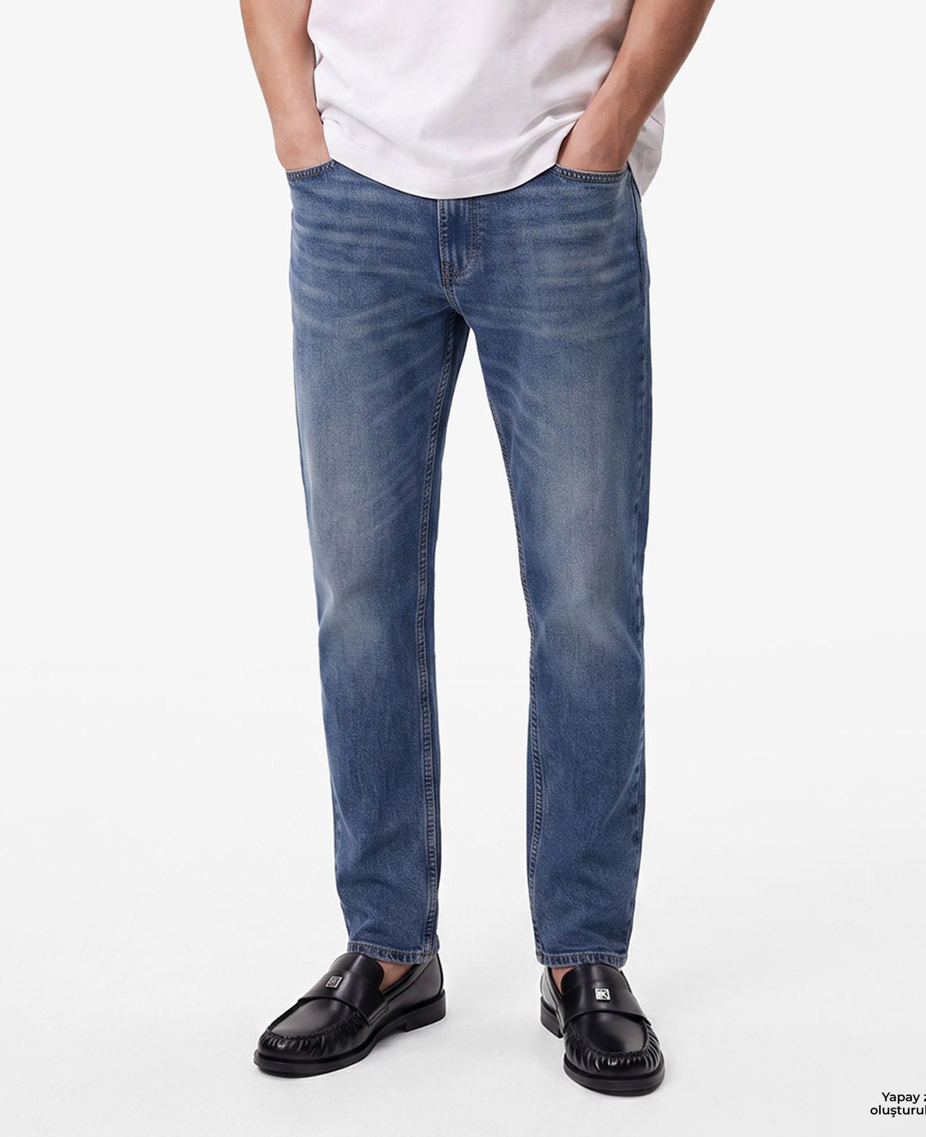 Calvin Klein Classic Taper Blue Erkek Mavi Jean