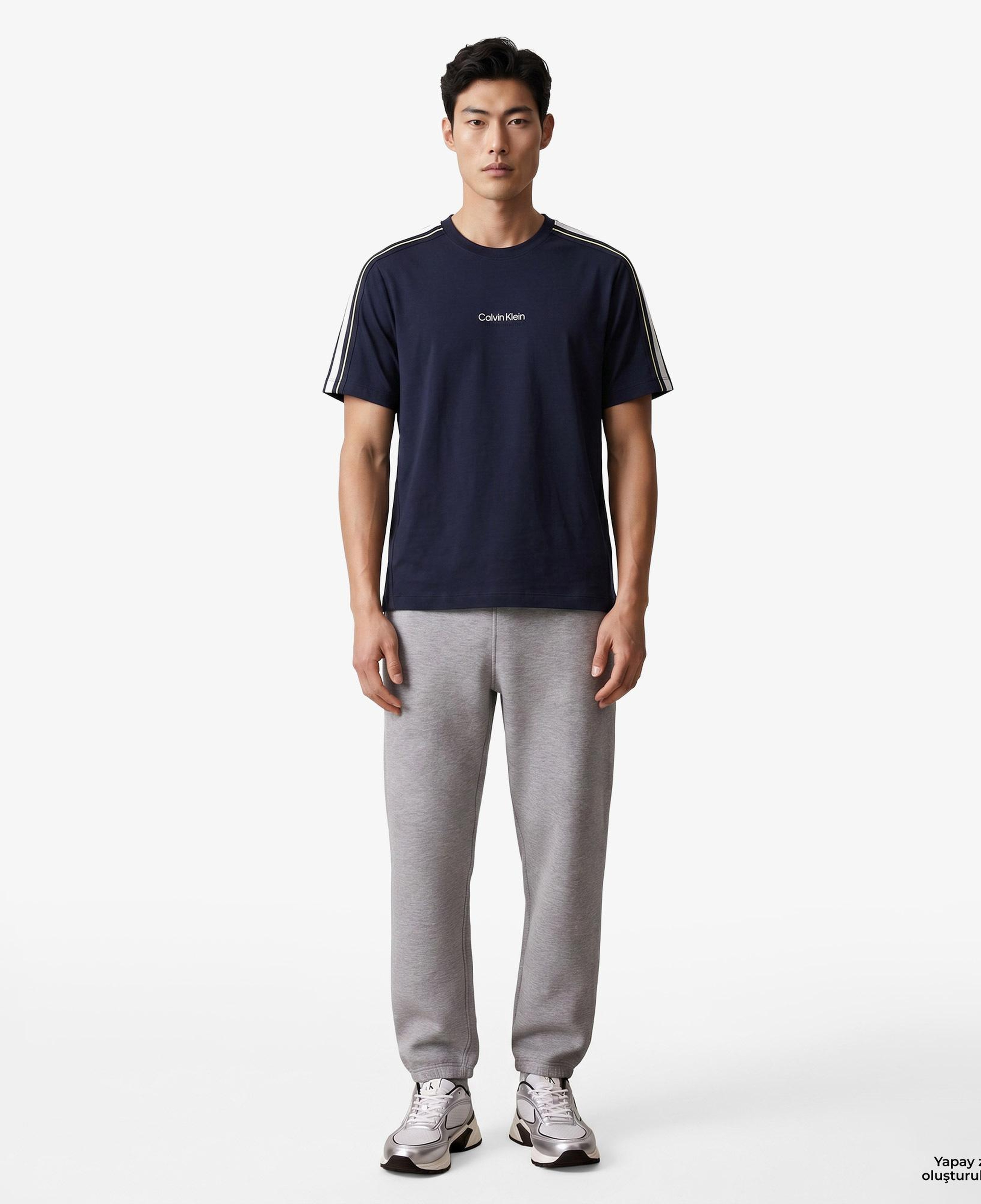 Calvin Klein Tape Erkek Mavi T-Shirt