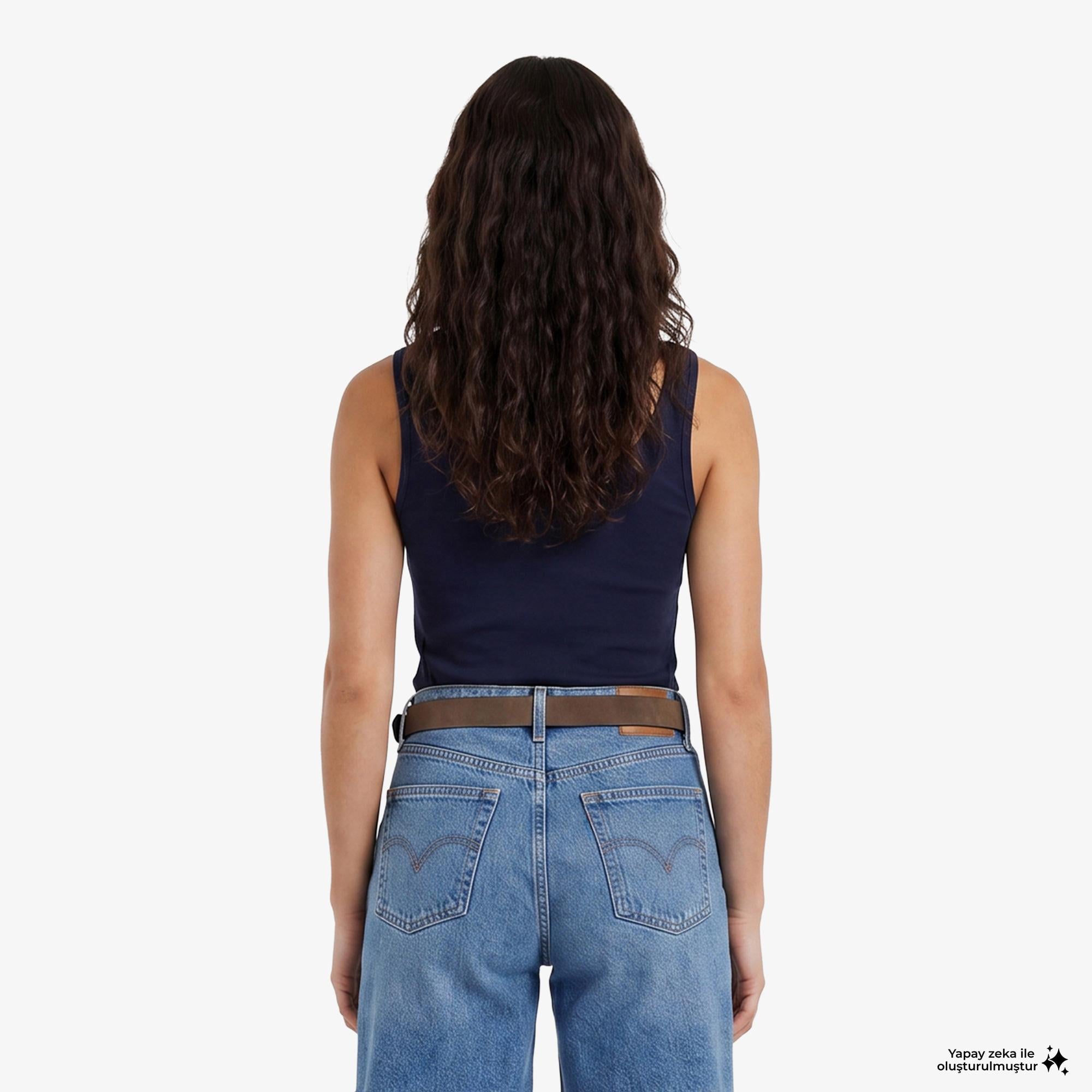 Calvin Klein Ck Graphic Tank Kadın Mavi Atlet
