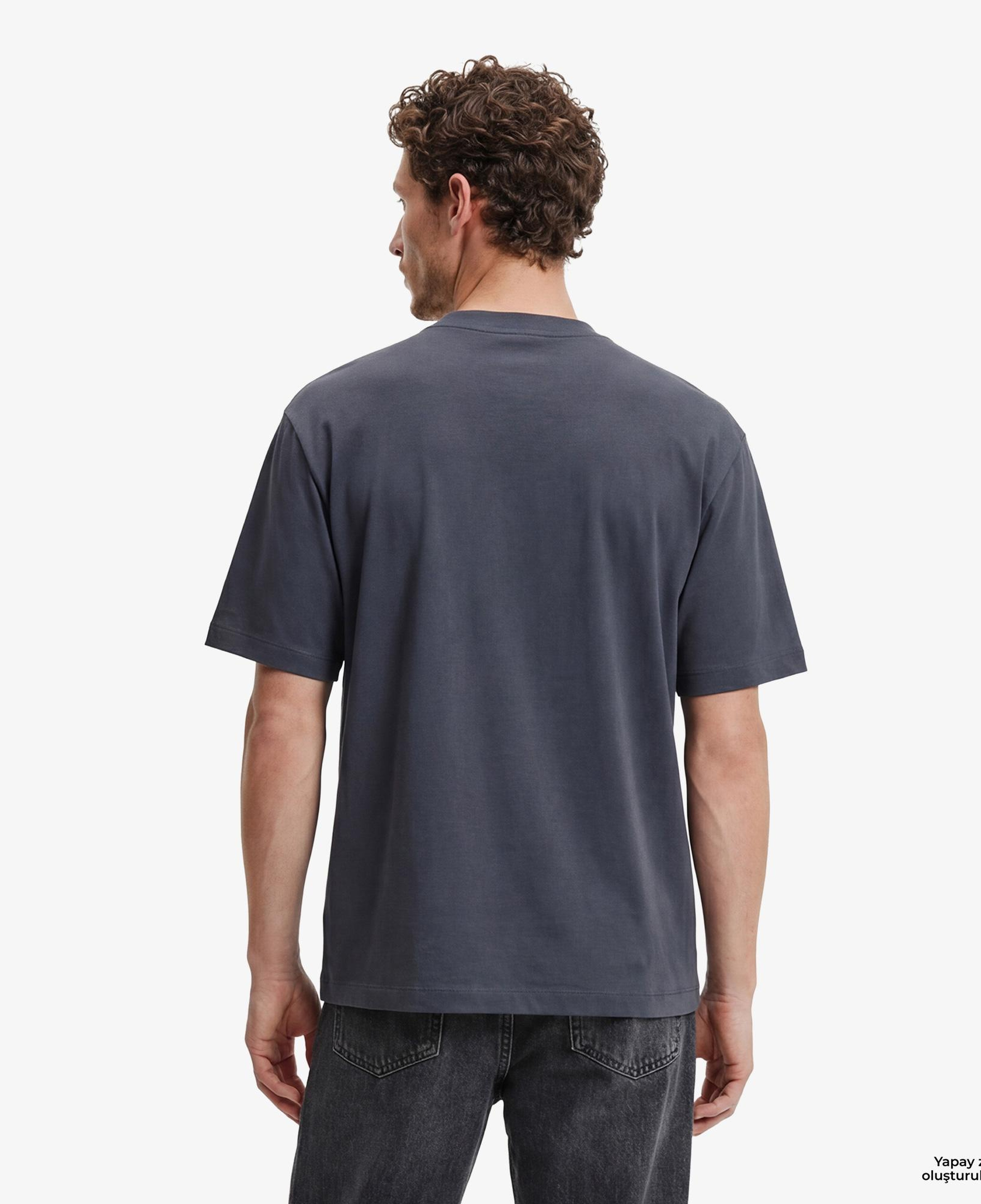 Calvin Klein Releaxed Standard Logo Crewnk Erkek Lacivert T-Shirt