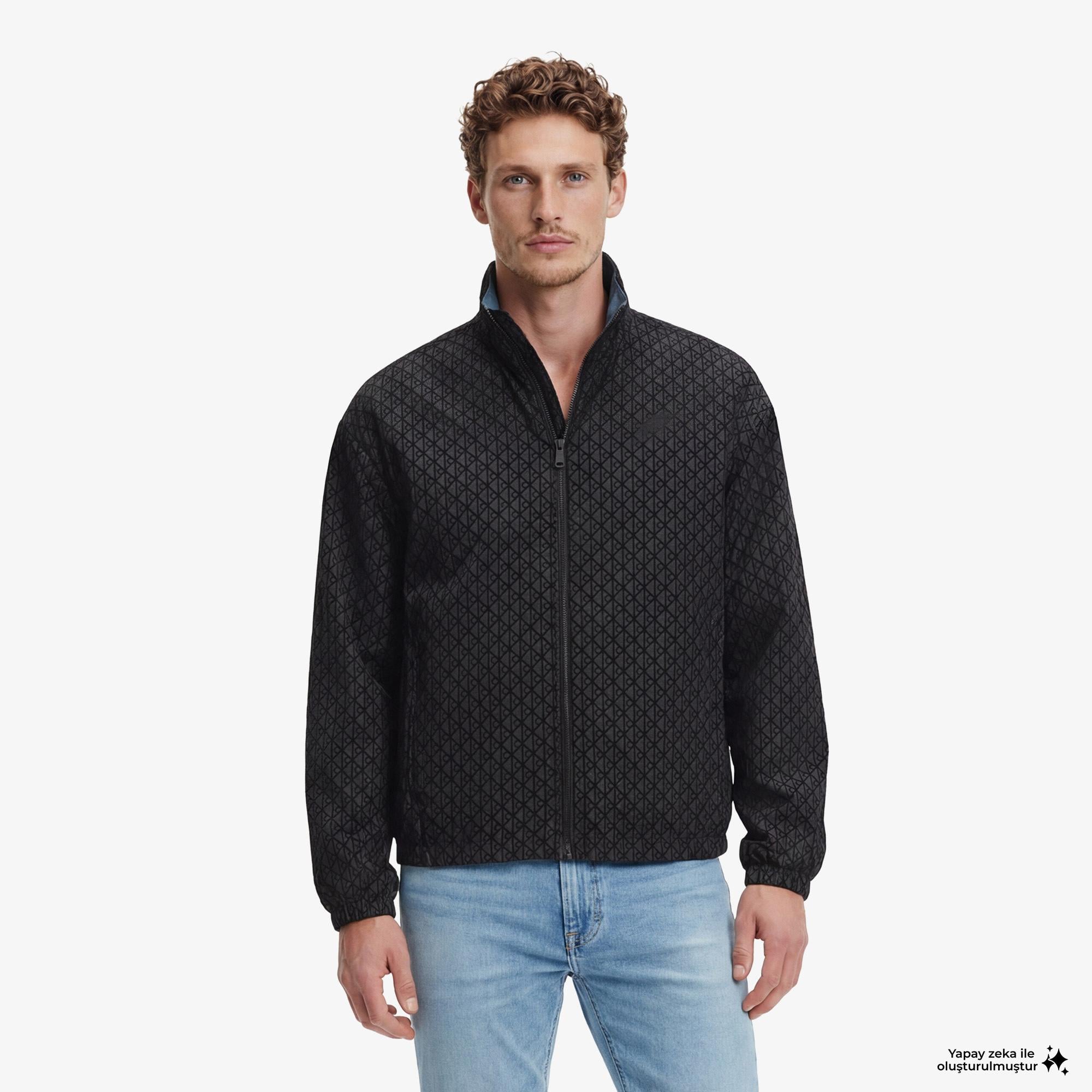 Calvin Klein Nylon Unfilled Reversible Erkek Siyah Ceket