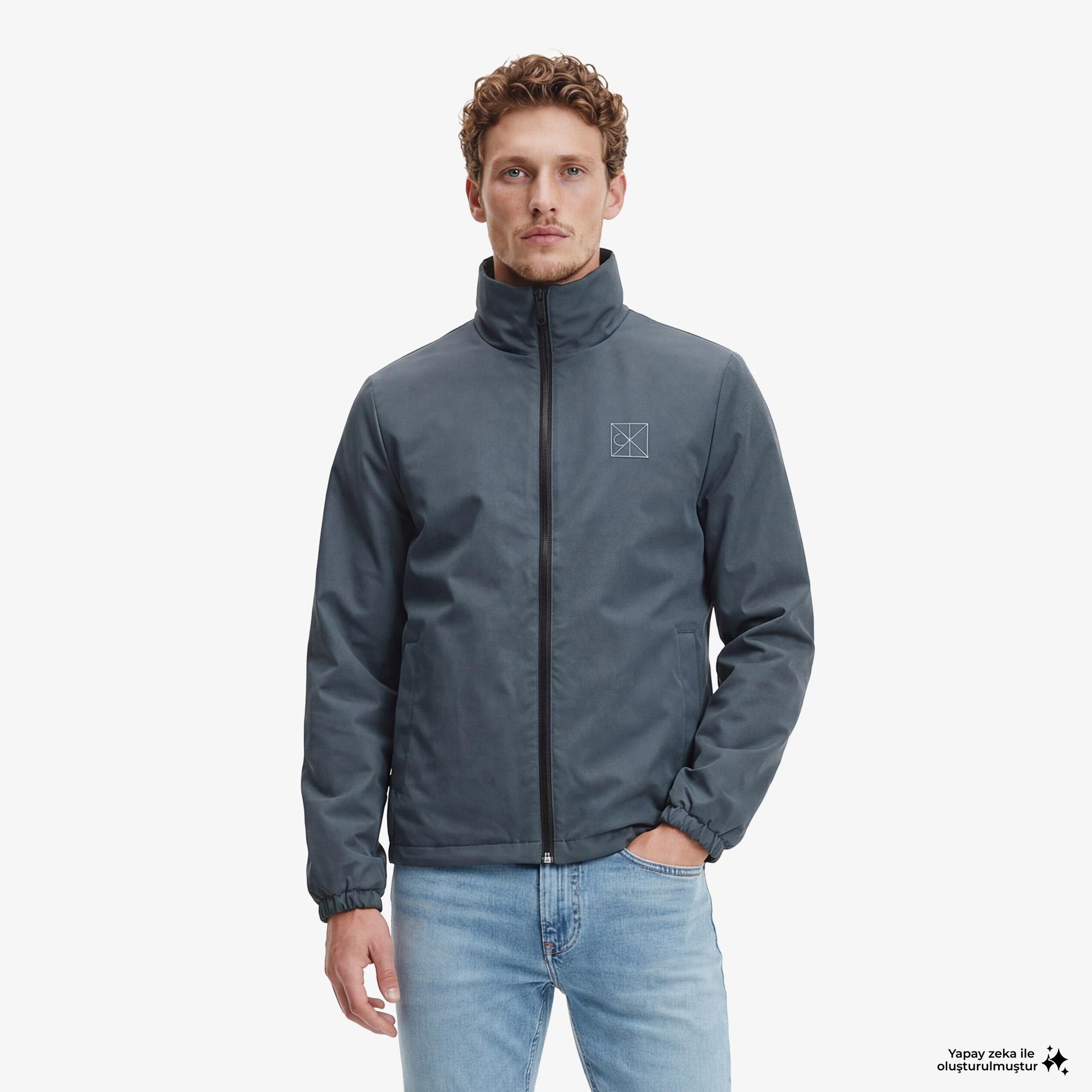 Calvin Klein Nylon Unfilled Reversible Erkek Siyah Ceket