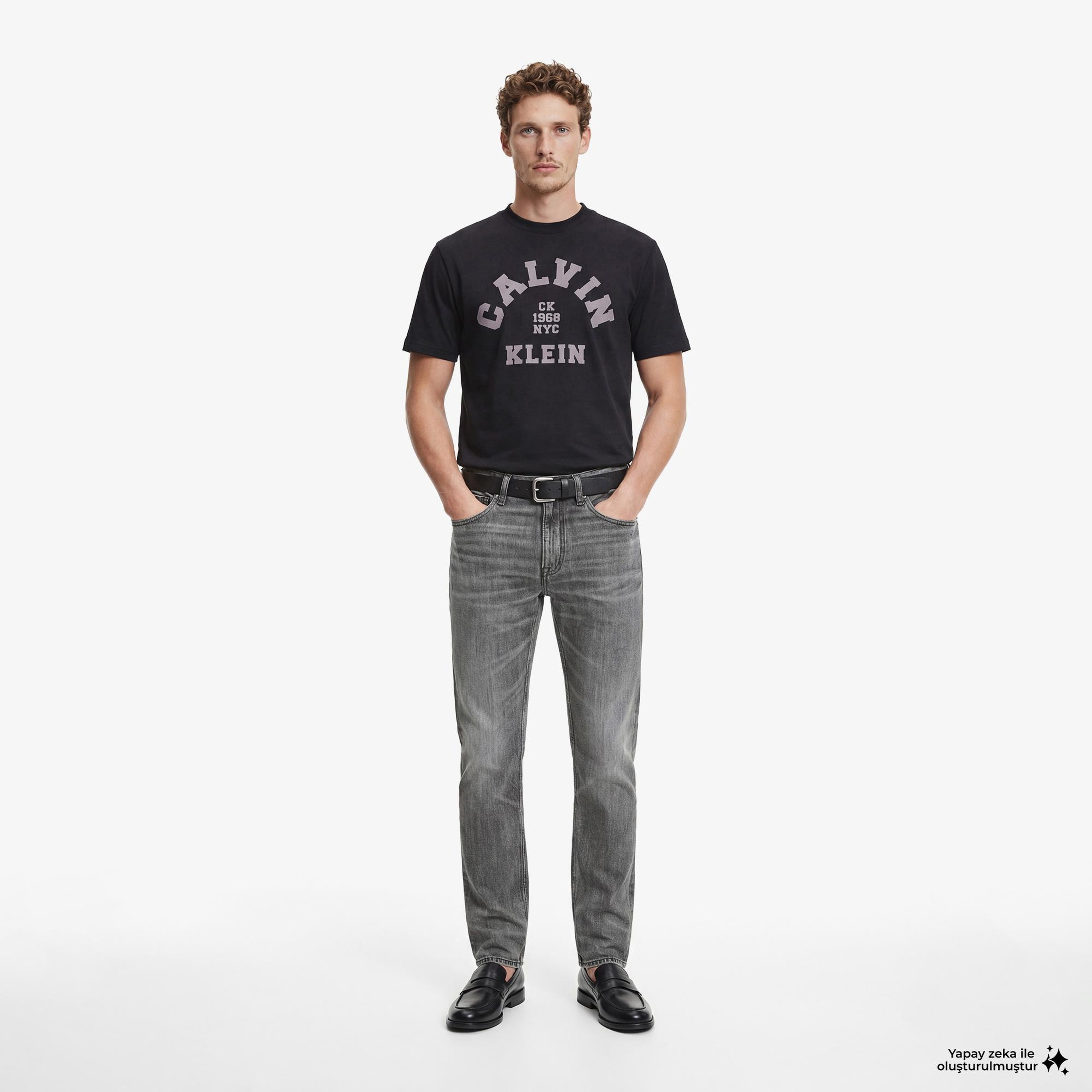 Calvin Klein 20S College Graphic Erkek Siyah T-Shirt