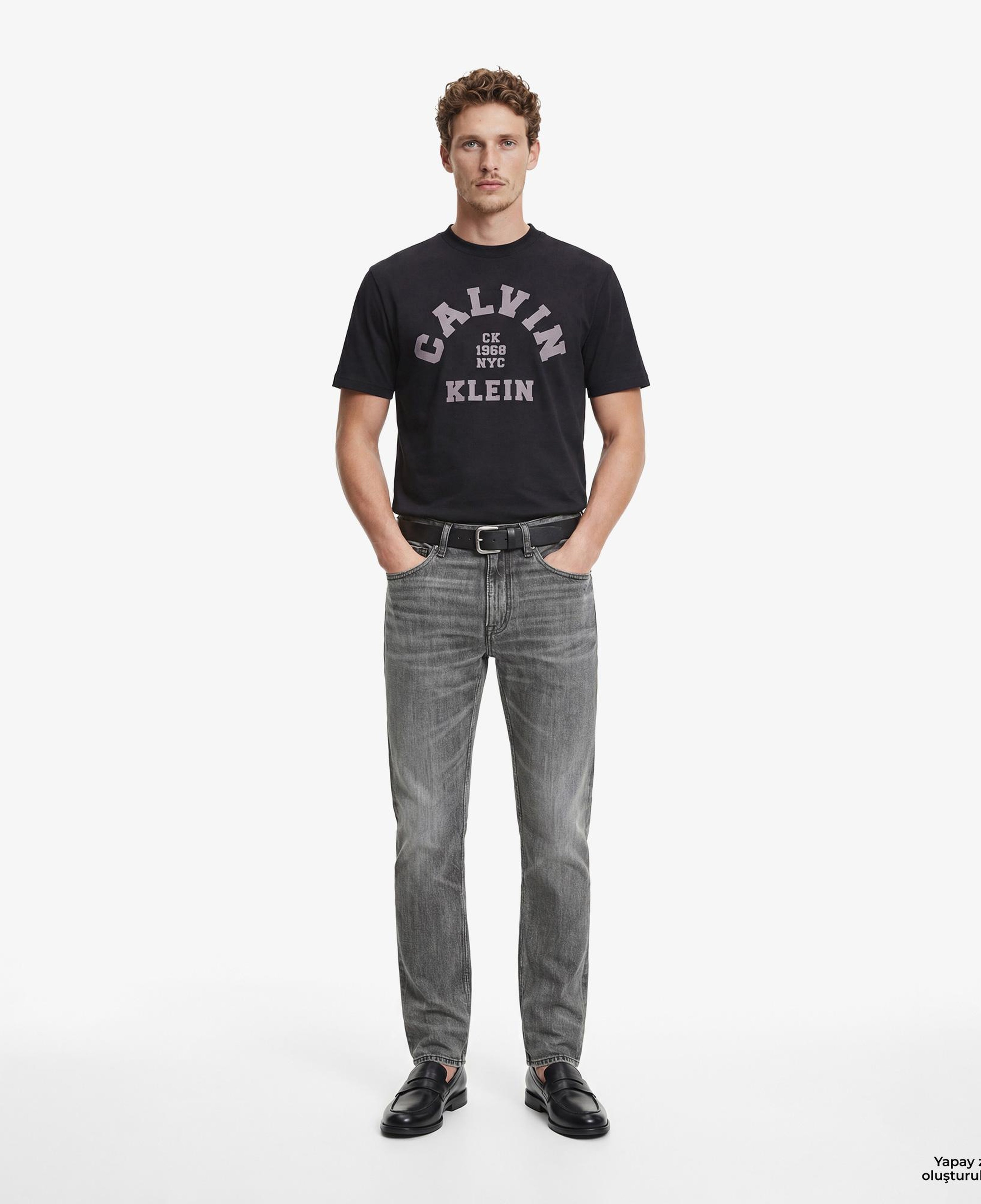 Calvin Klein 20S College Graphic Erkek Siyah T-Shirt