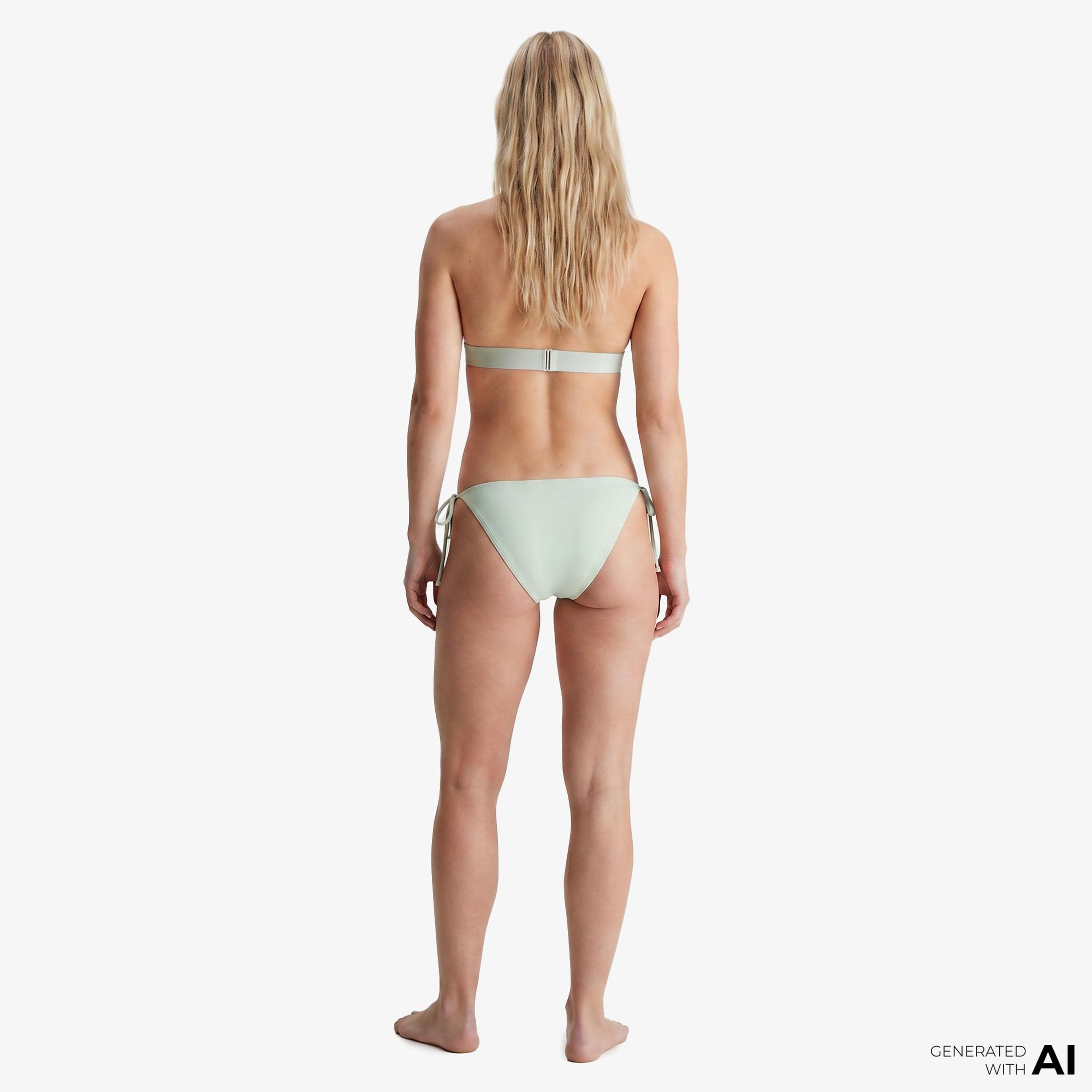 Calvin Klein Side Tie Kadın Haki Bikini Altı