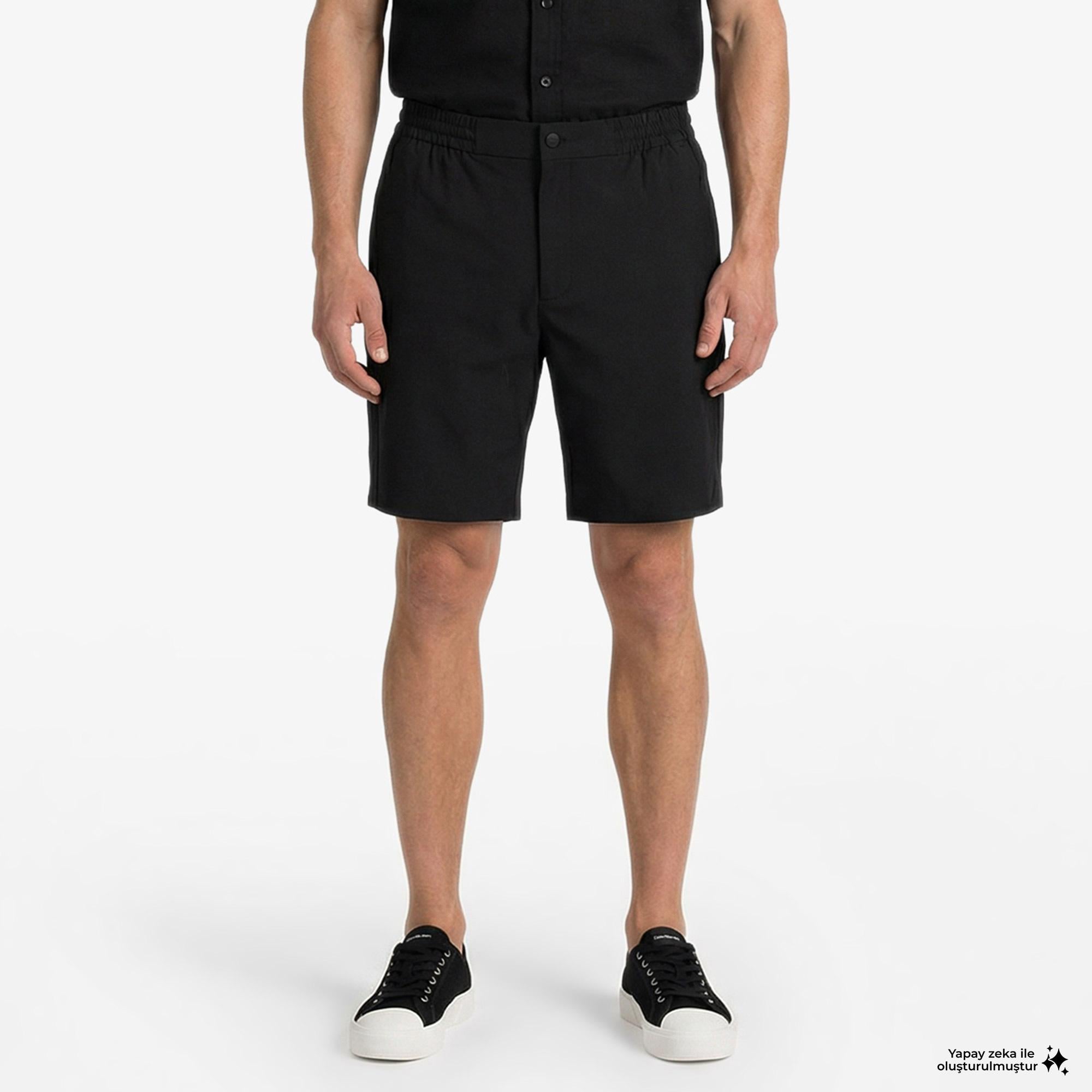 Calvin Klein Dobby Half Elastic Erkek Siyah Şort