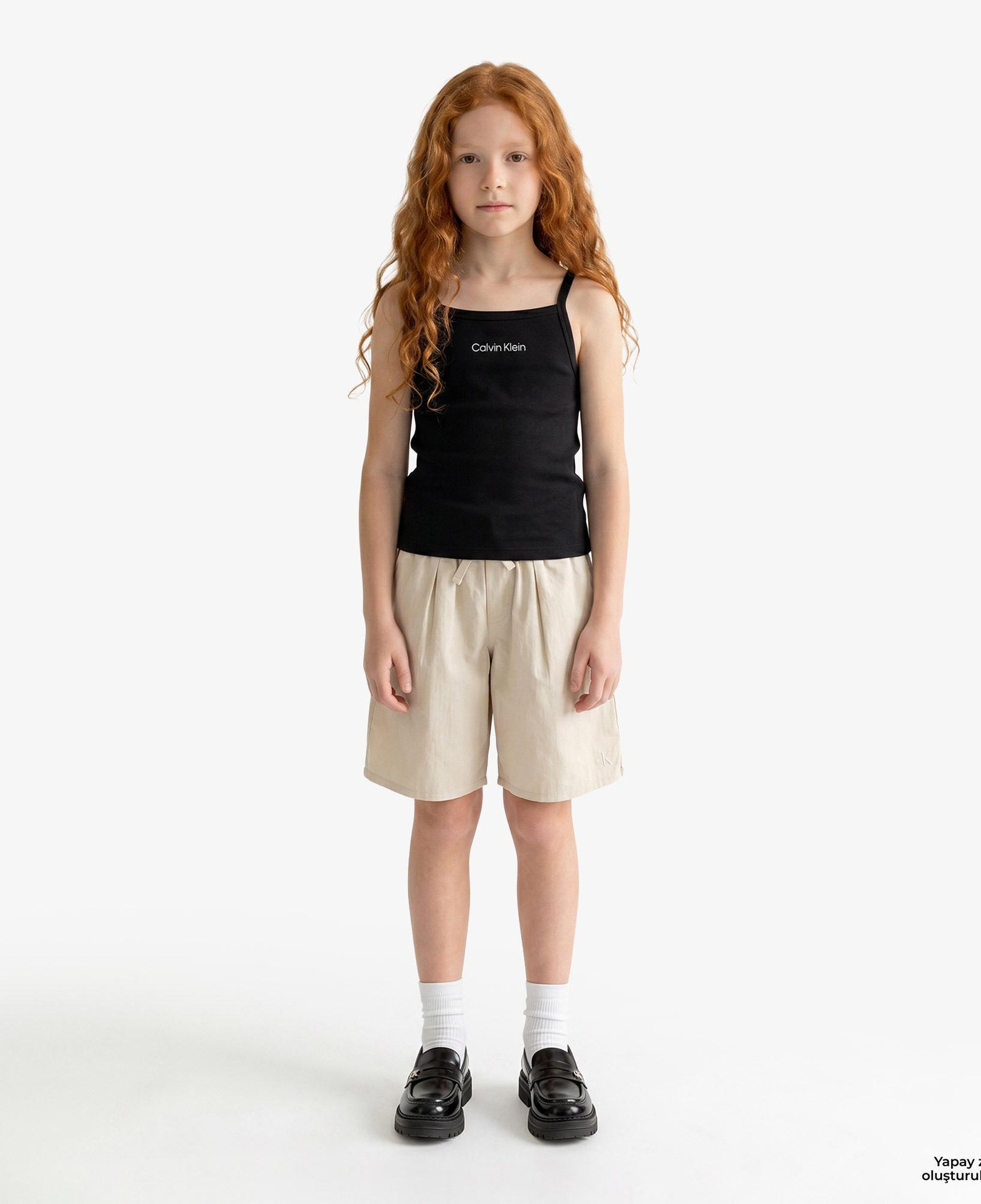 Calvin Klein Punto Strap Çocuk Siyah T-Shirt