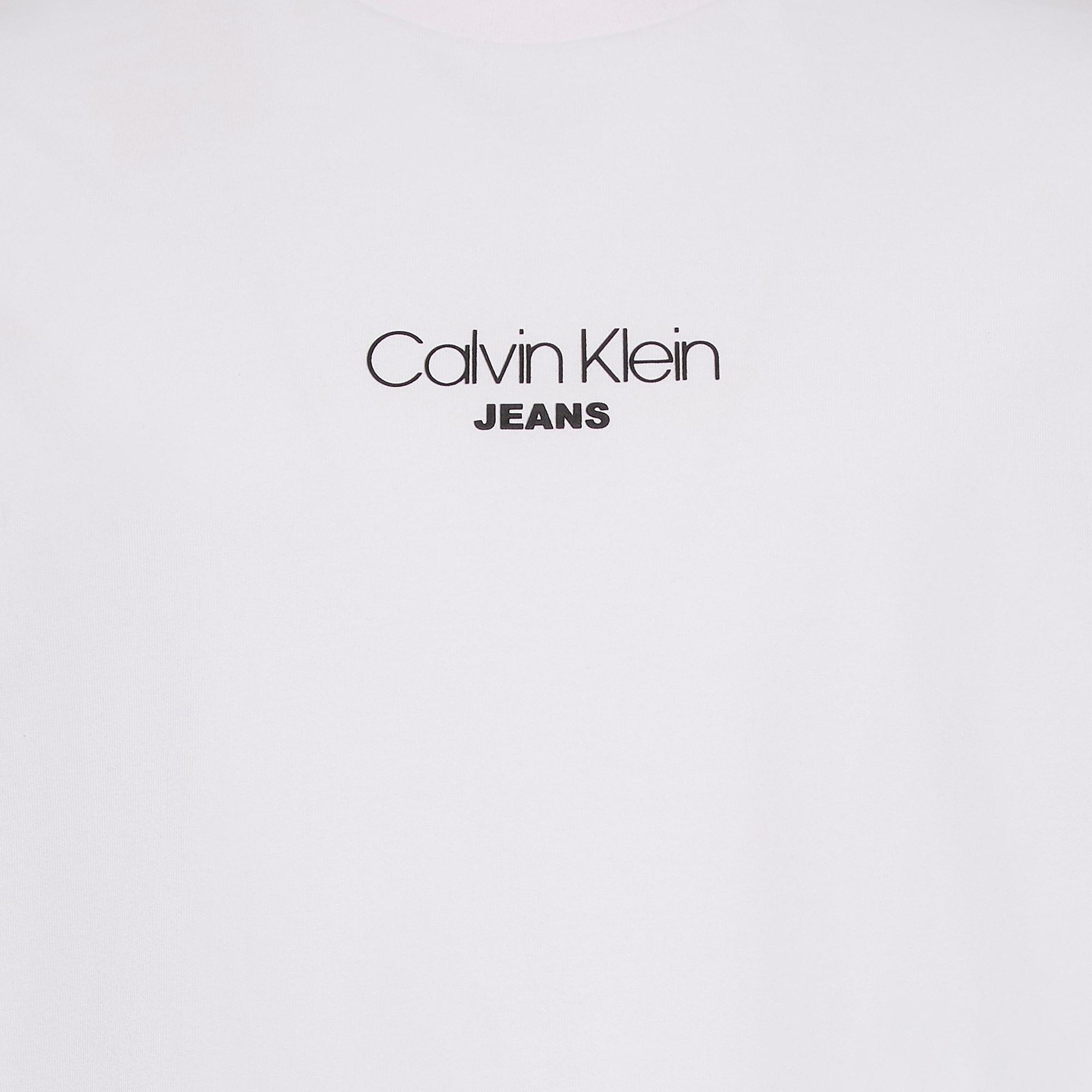 Calvin Klein Relaxed Fit Graphic  Erkek Beyaz T-Shirt