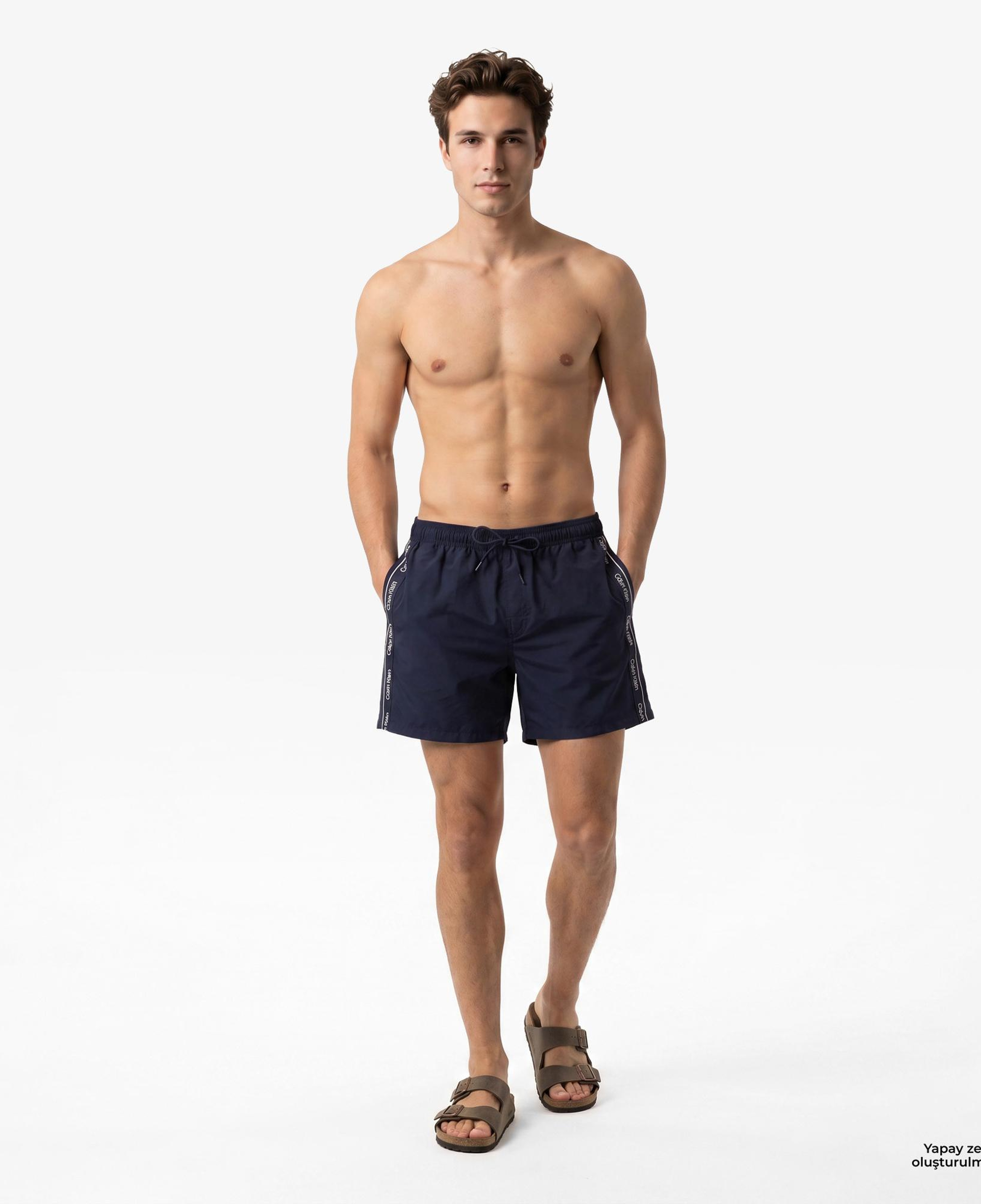 Calvin Klein Medium Drawstring Core Erkek Mavi Deniz Şortu
