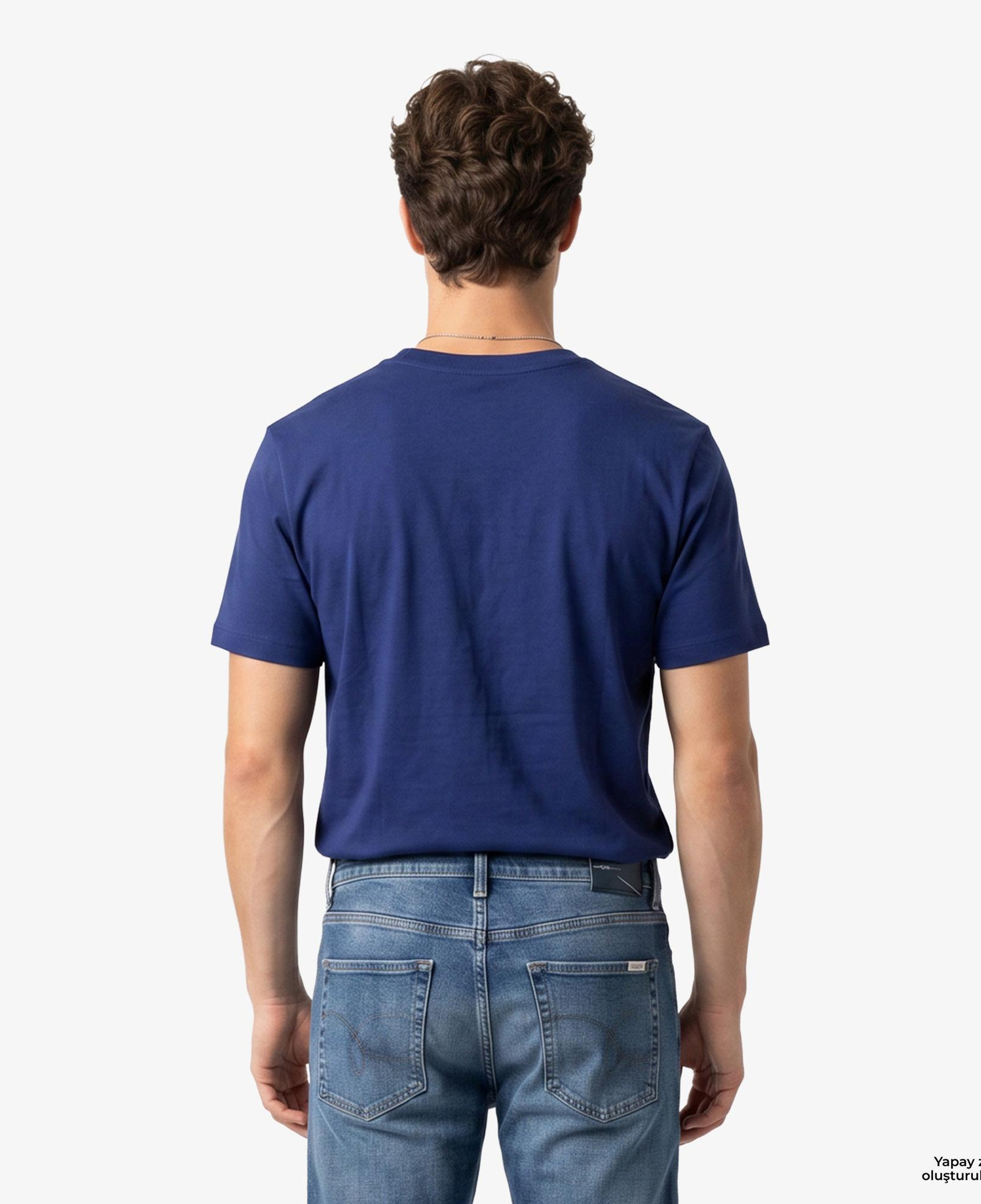 Calvin Klein 20S Sportswear Grap Erkek Mavi T-Shirt