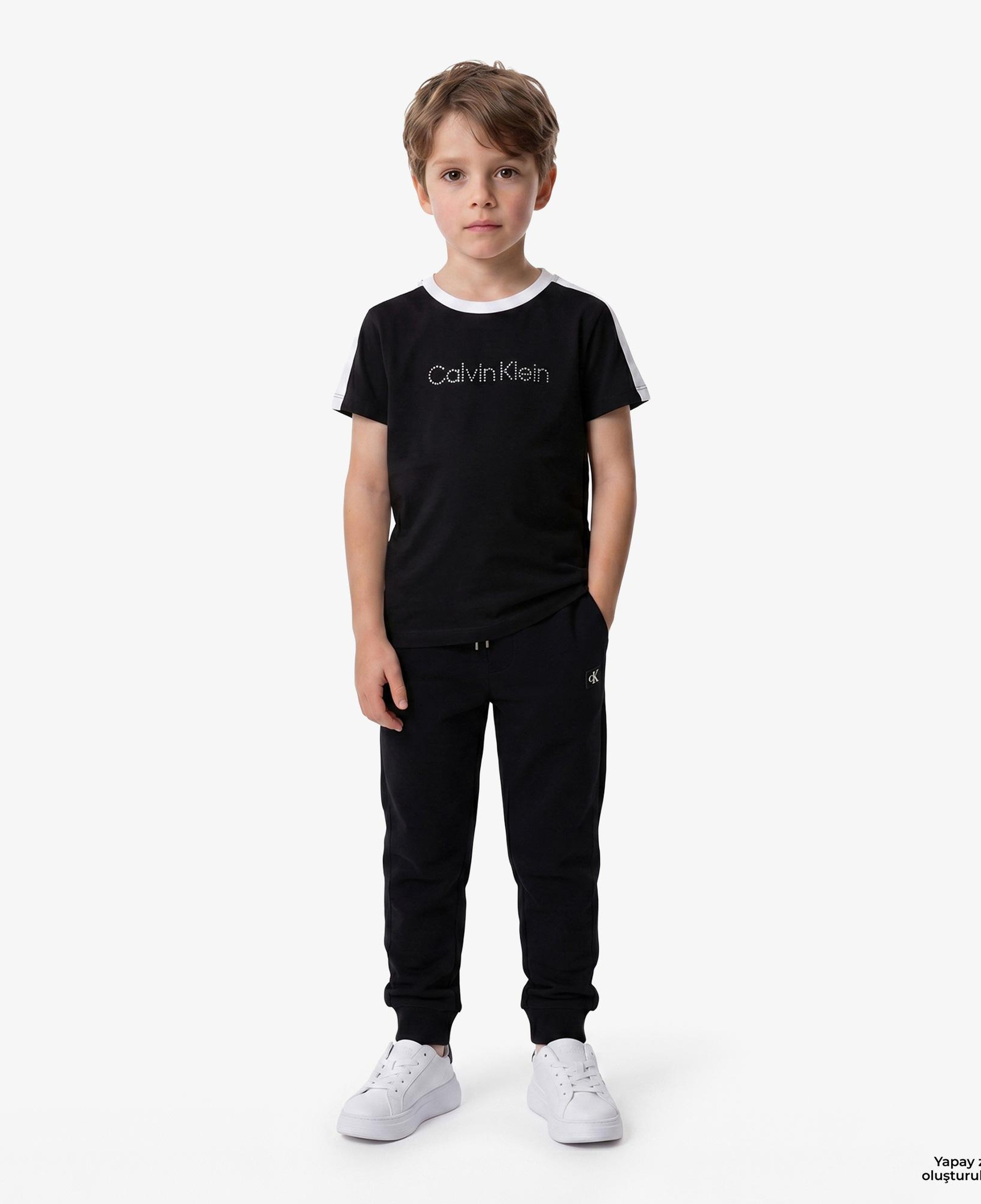 Calvin Klein Taping Çocuk Siyah T-Shirt