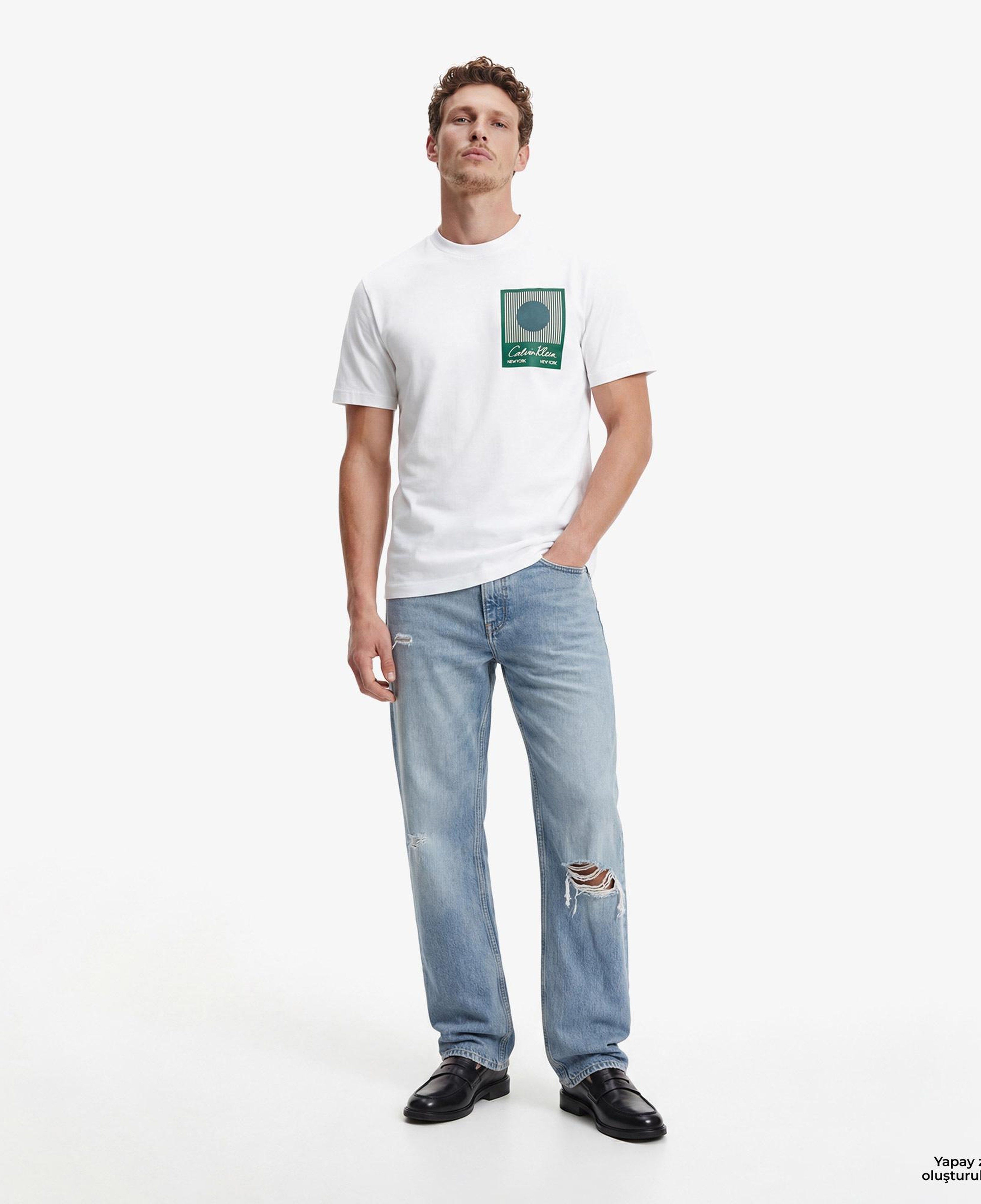 Calvin Klein 20S Matches Grap Erkek Beyaz T-Shirt
