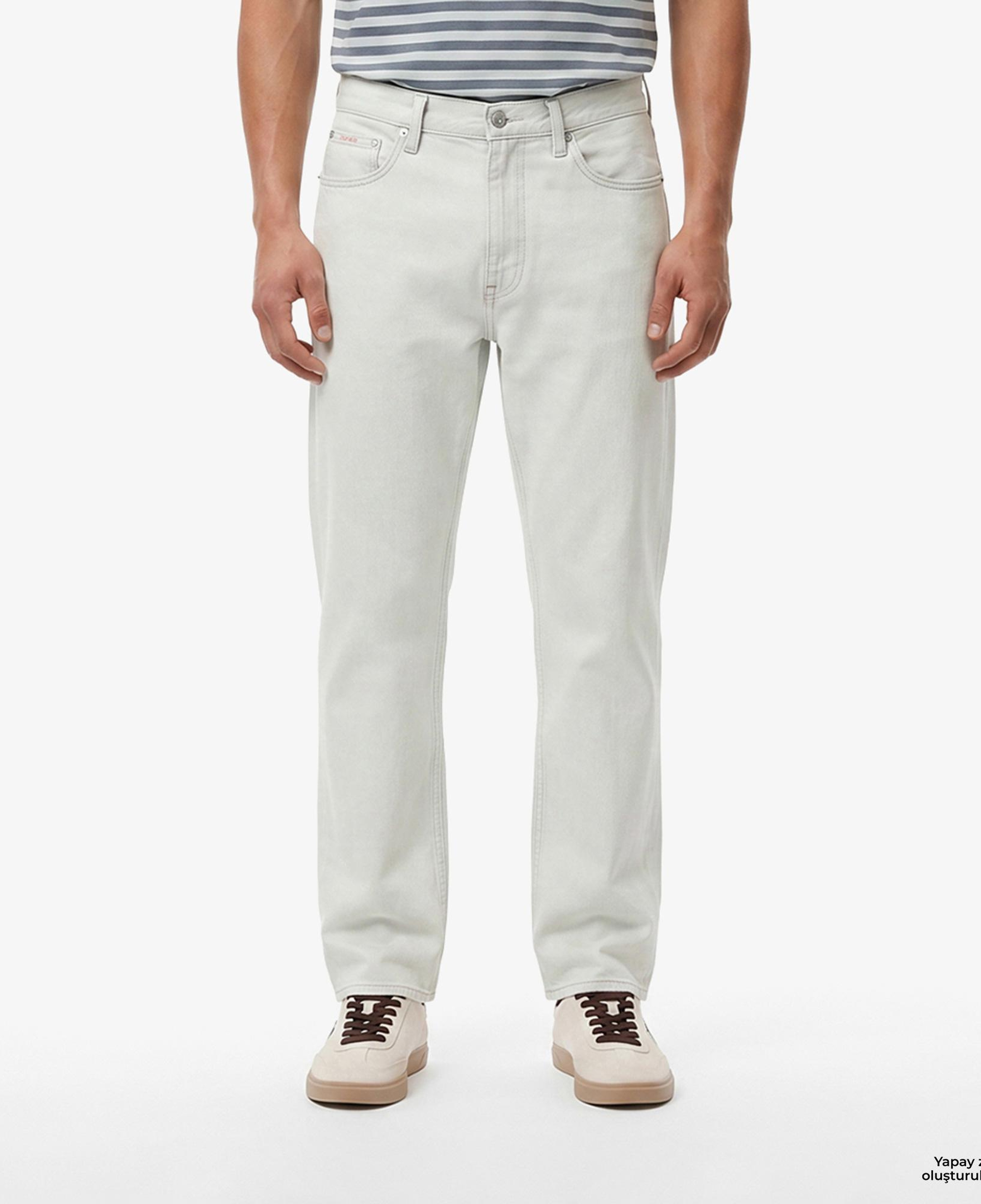 Calvin Klein Baggy Bleachout 205 Erkek Mavi Jean