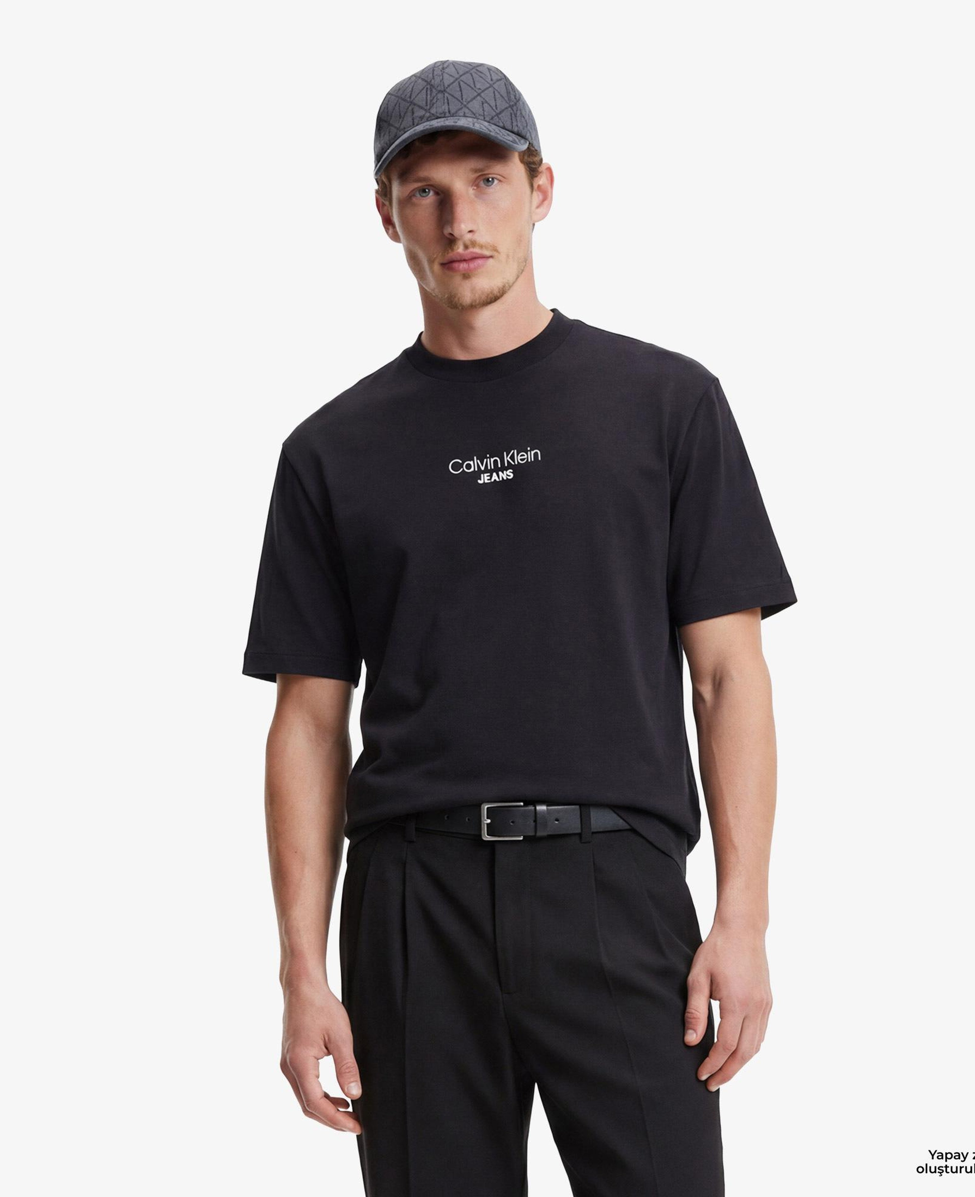 Calvin Klein Relaxed Fit Graphic Erkek Siyah T-Shirt