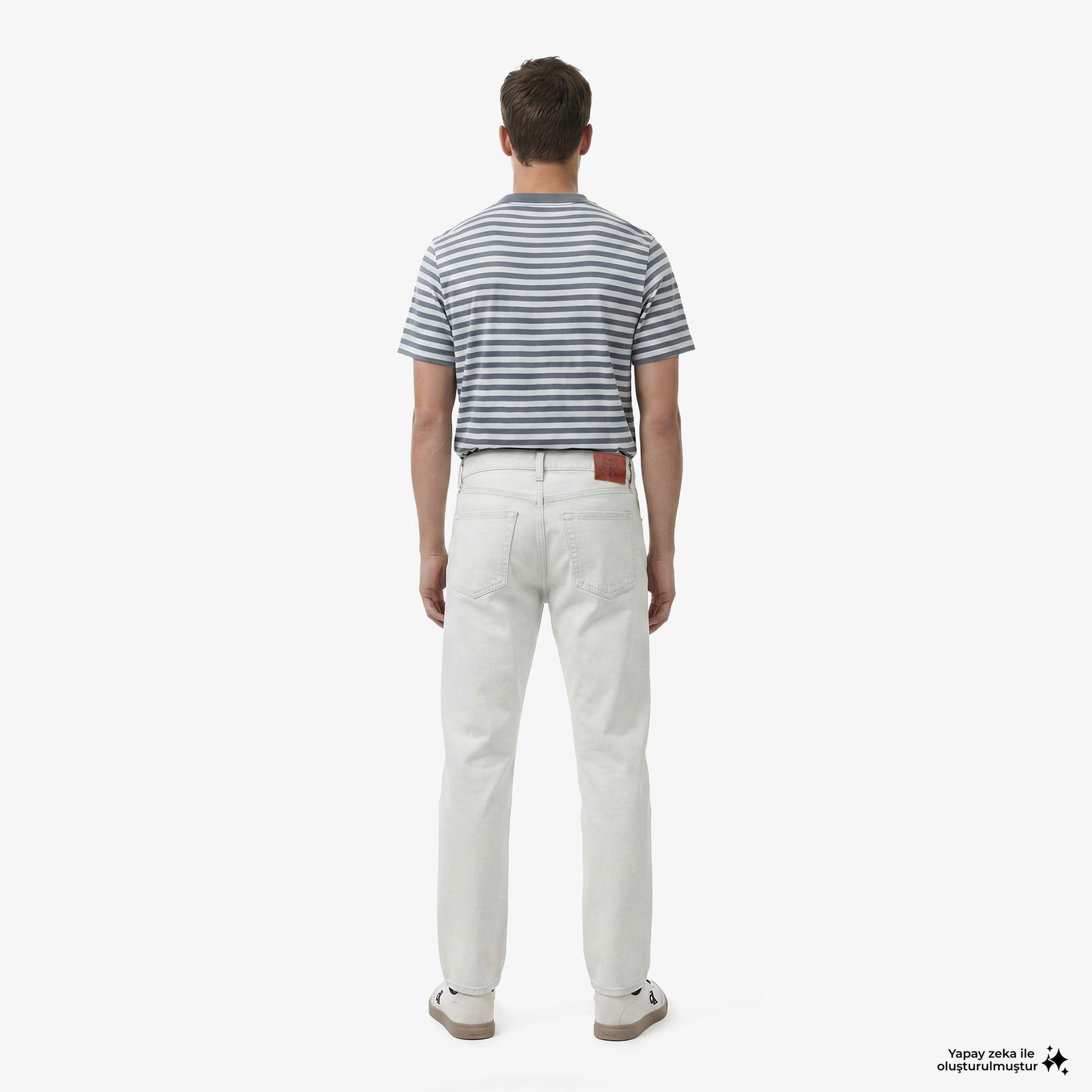 Calvin Klein Baggy Bleachout 205 Erkek Mavi Jean