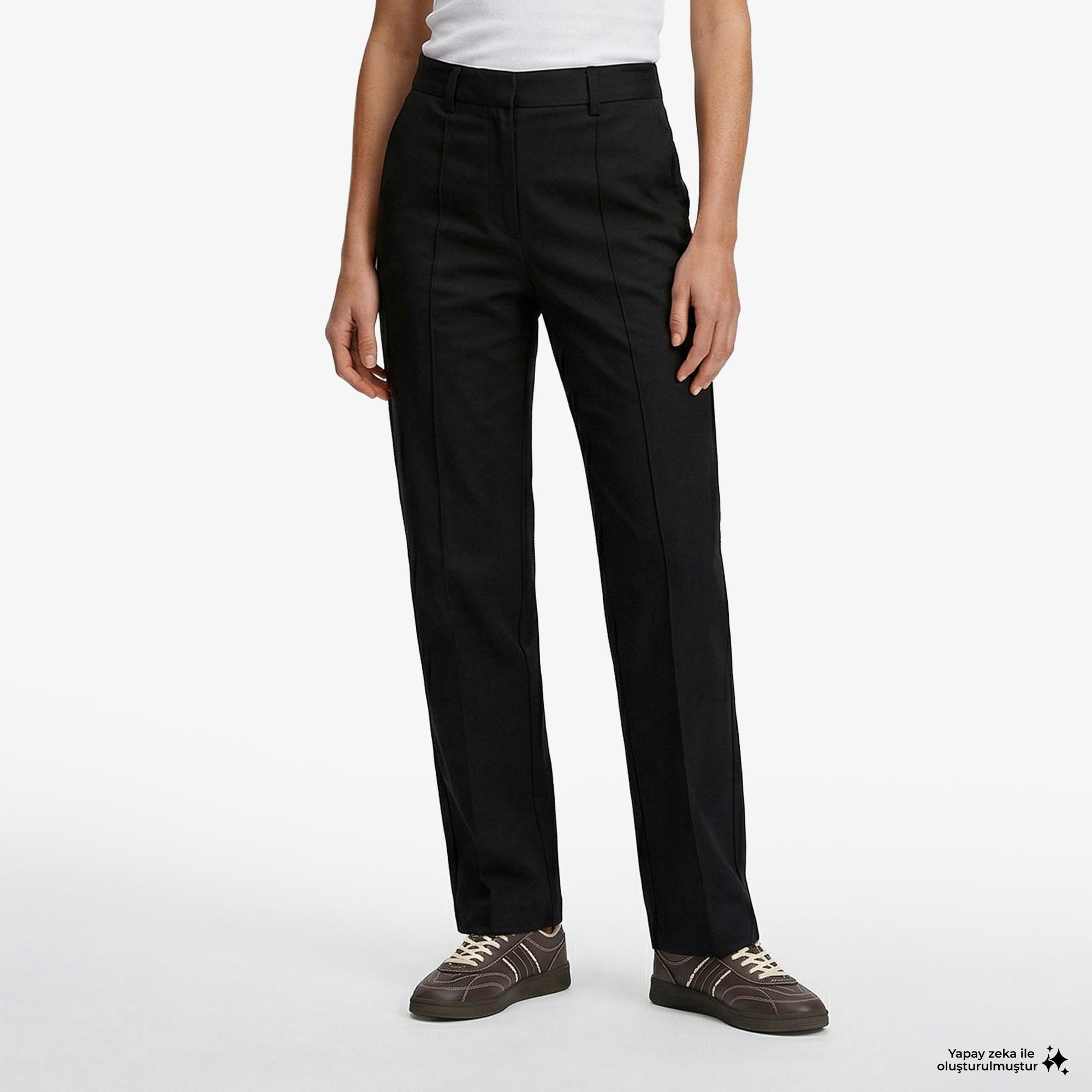Calvin Klein Commuter Woven Kadın Siyah Pantolon