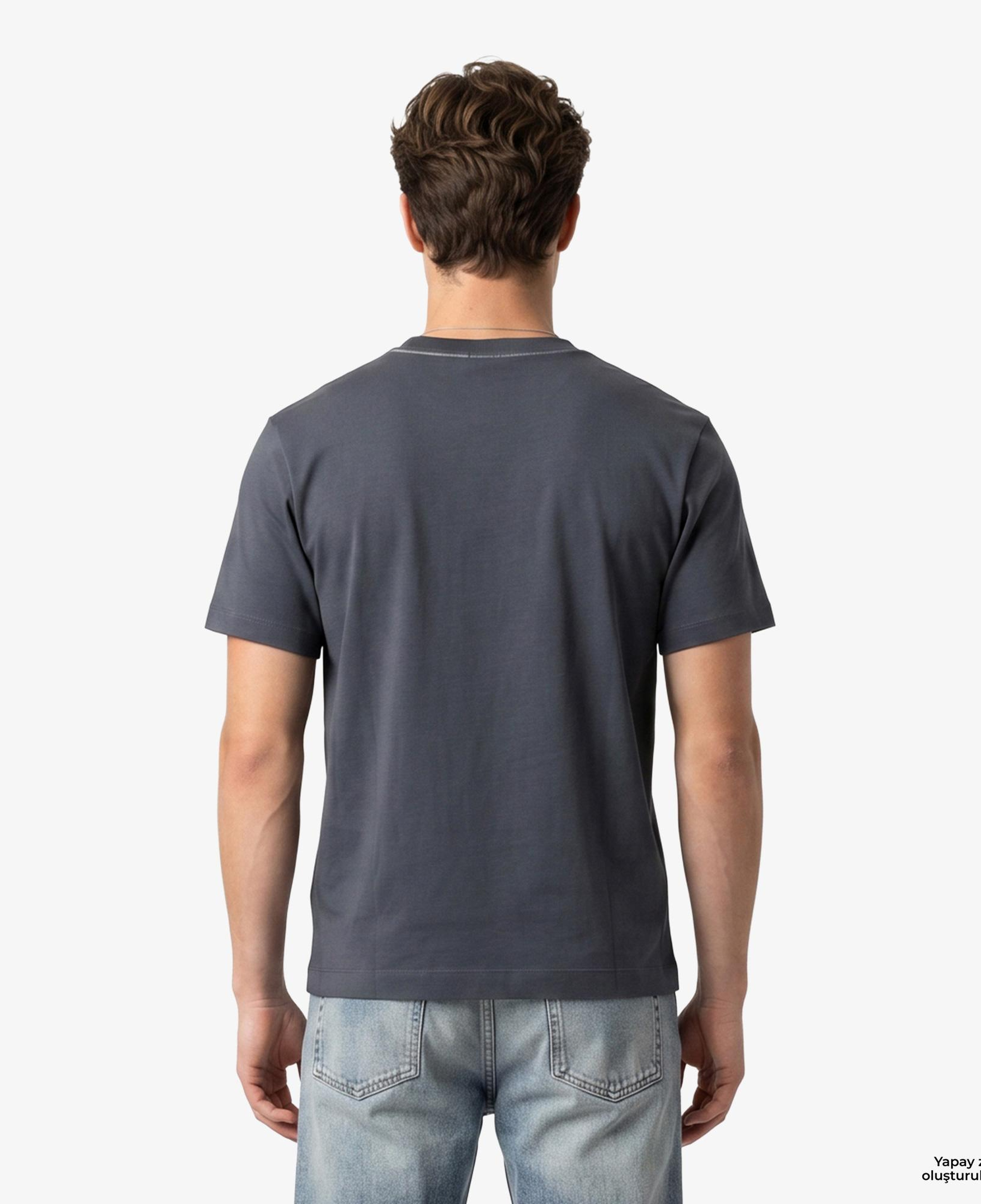 Calvin Klein Contrast Collar Stitch Crewnk Erkek Gri T-Shirt