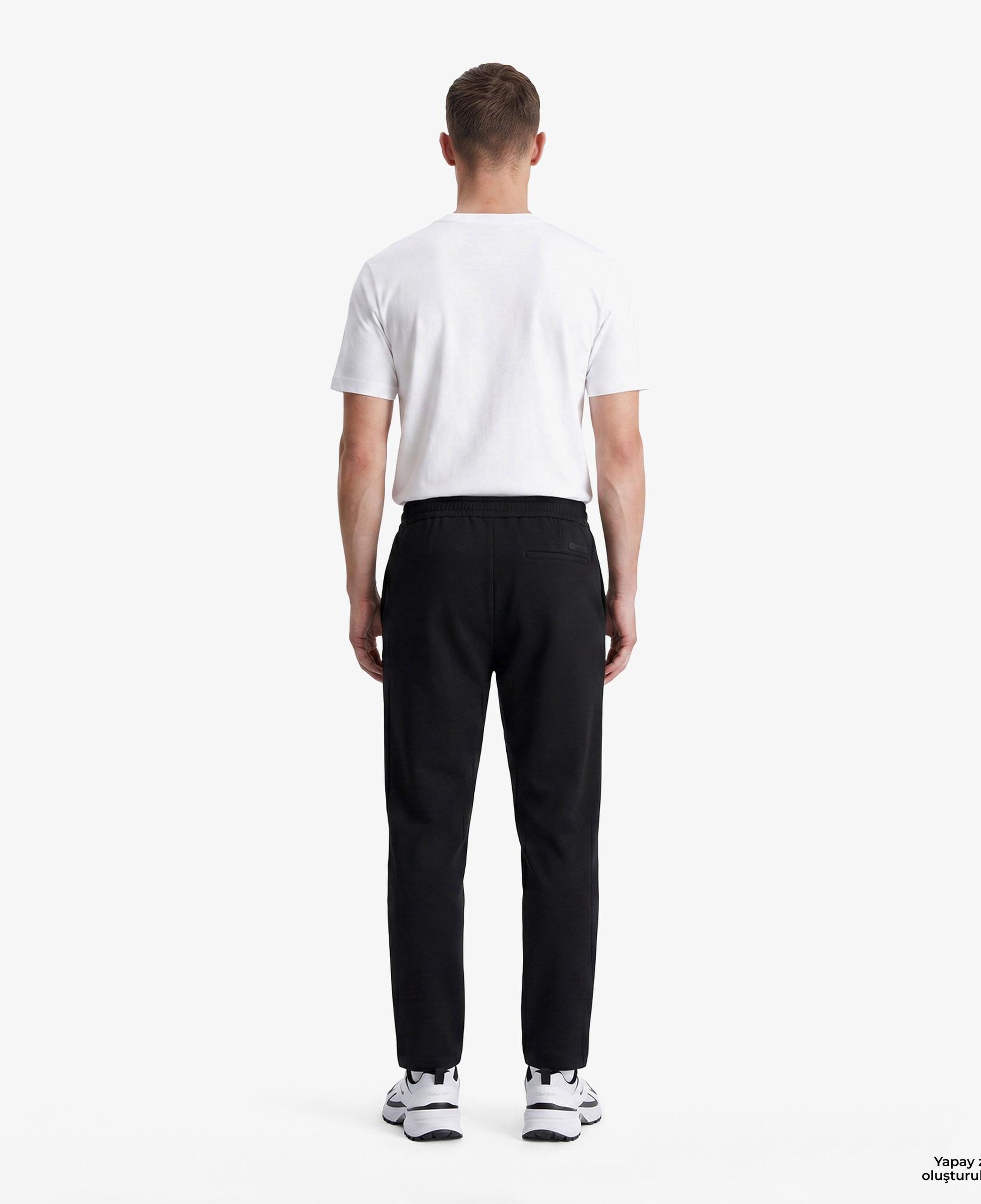 Calvin Klein Tapered Tech Knit Pleated Erkek Siyah Pantolon