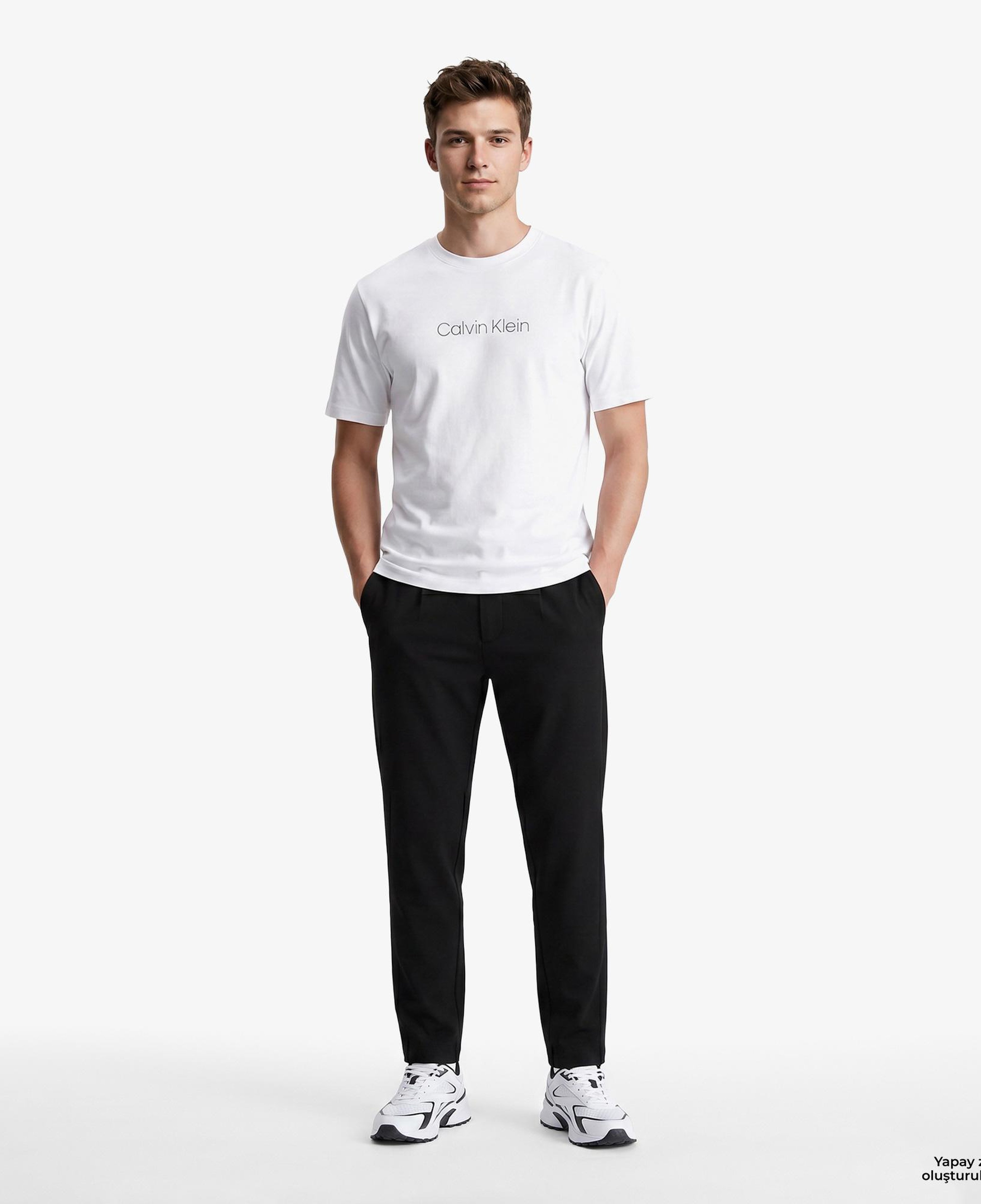 Calvin Klein Tapered Tech Knit Pleated Erkek Siyah Pantolon