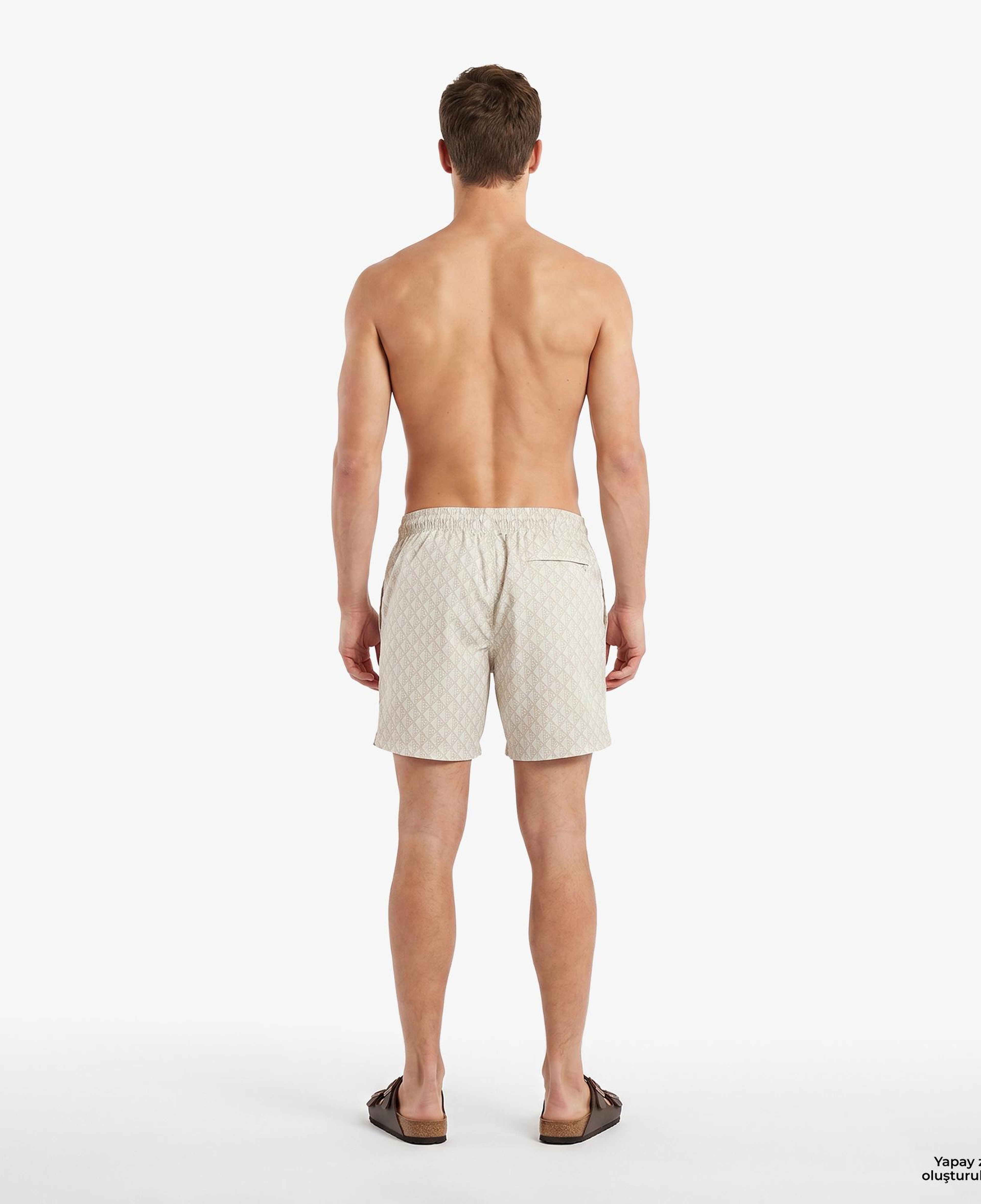 Calvin Klein Medium Drawstring Covered Erkek Haki Deniz Şortu
