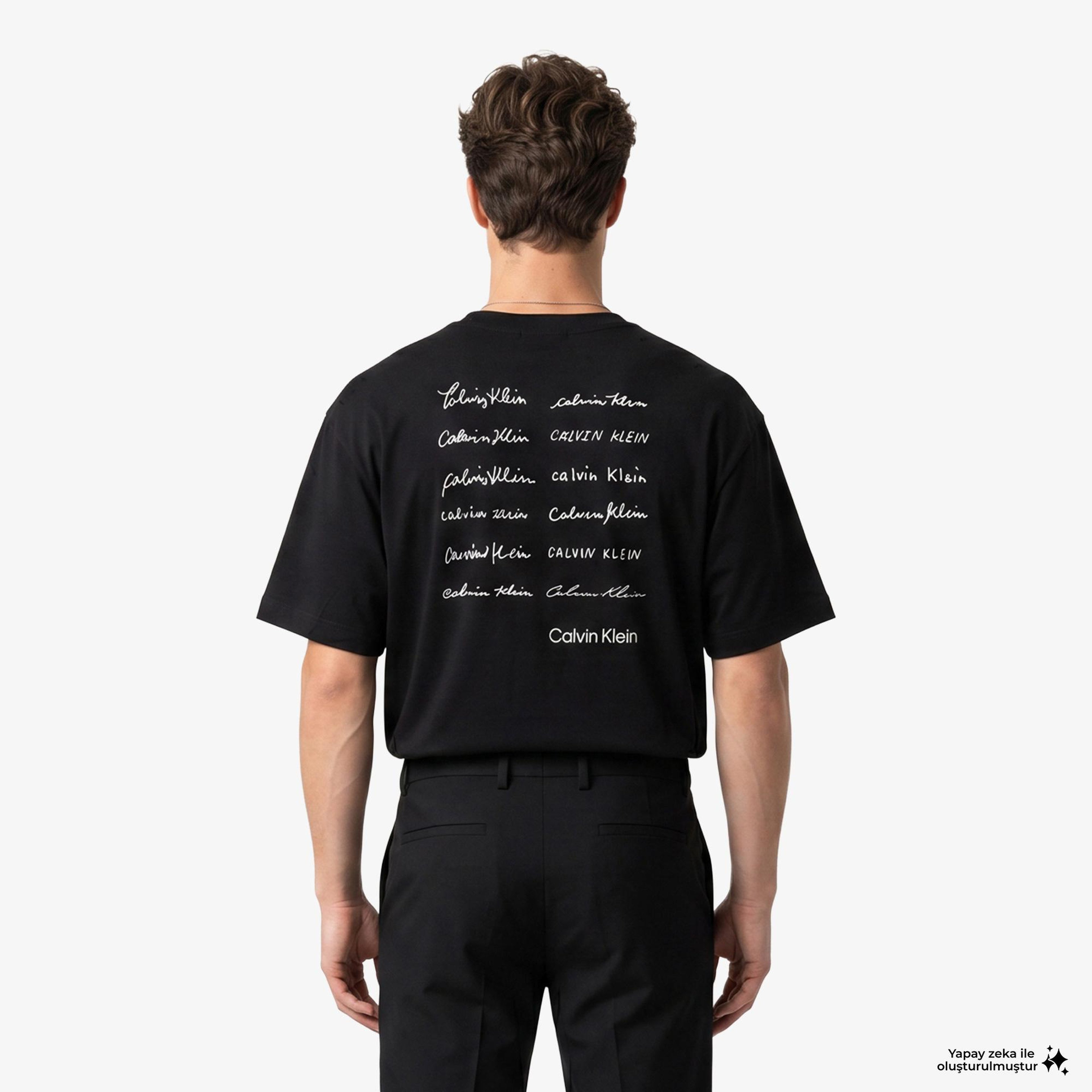 Calvin Klein April Graphic Seasonal Erkek Siyah T-Shirt