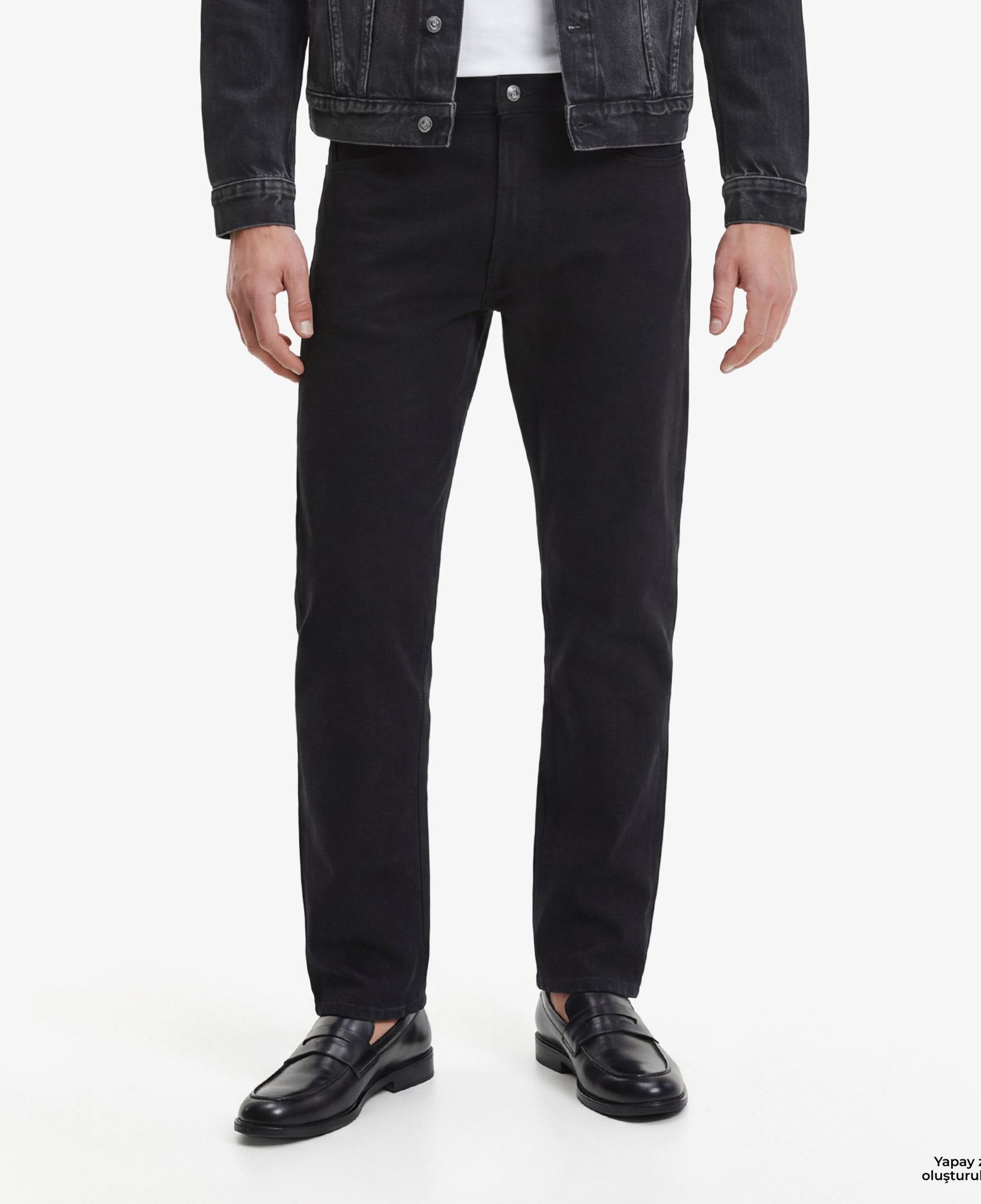 Calvin Klein Slim Straight Erkek Siyah Jean