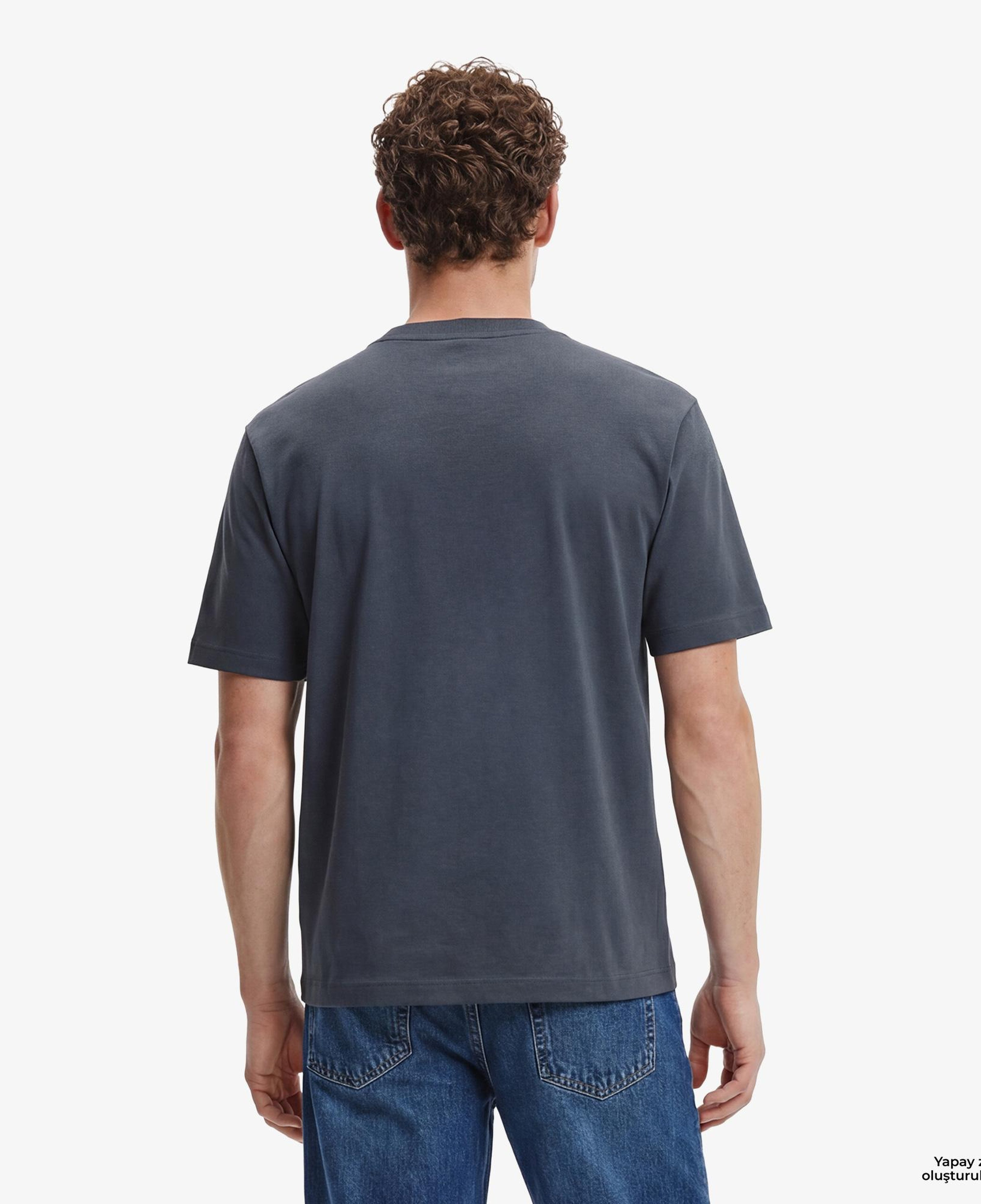 Calvin Klein Tricolor Monologo Graphic Erkek Mavi T-Shirt