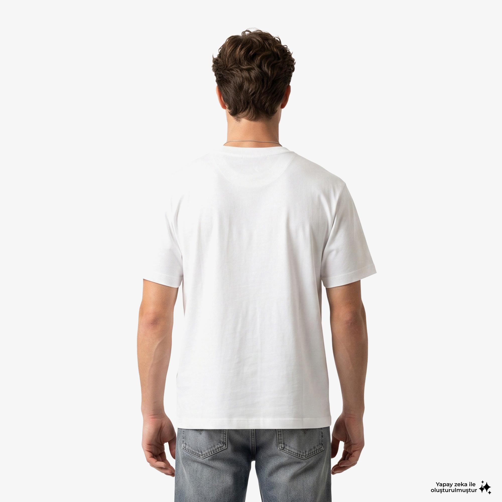 Calvin Klein 20S Sportswear Grap Erkek Beyaz T-Shirt