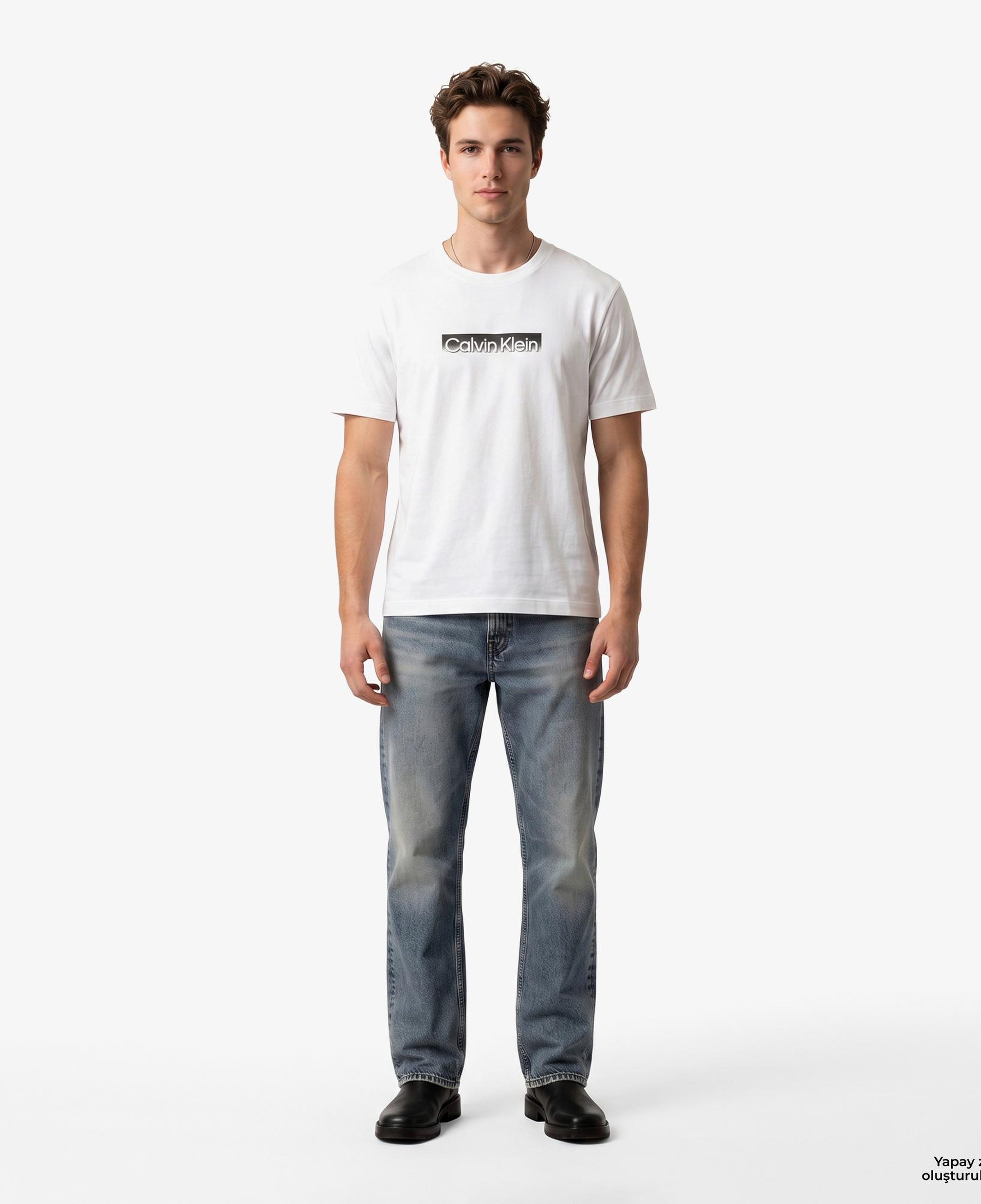 Calvin Klein 20S Sportswear Grap Erkek Beyaz T-Shirt
