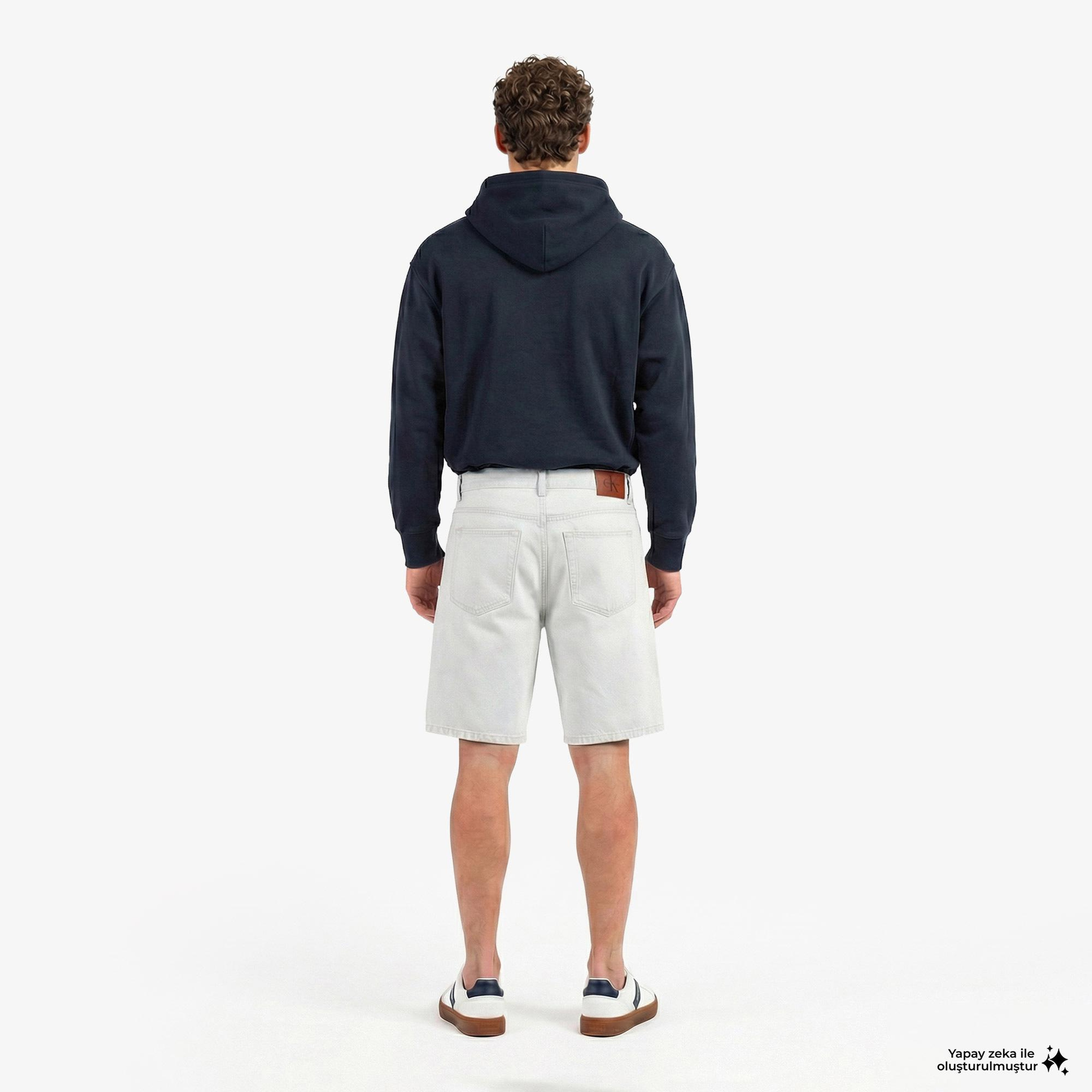 Calvin Klein 90S Bleachout 205 Erkek Mavi Şort