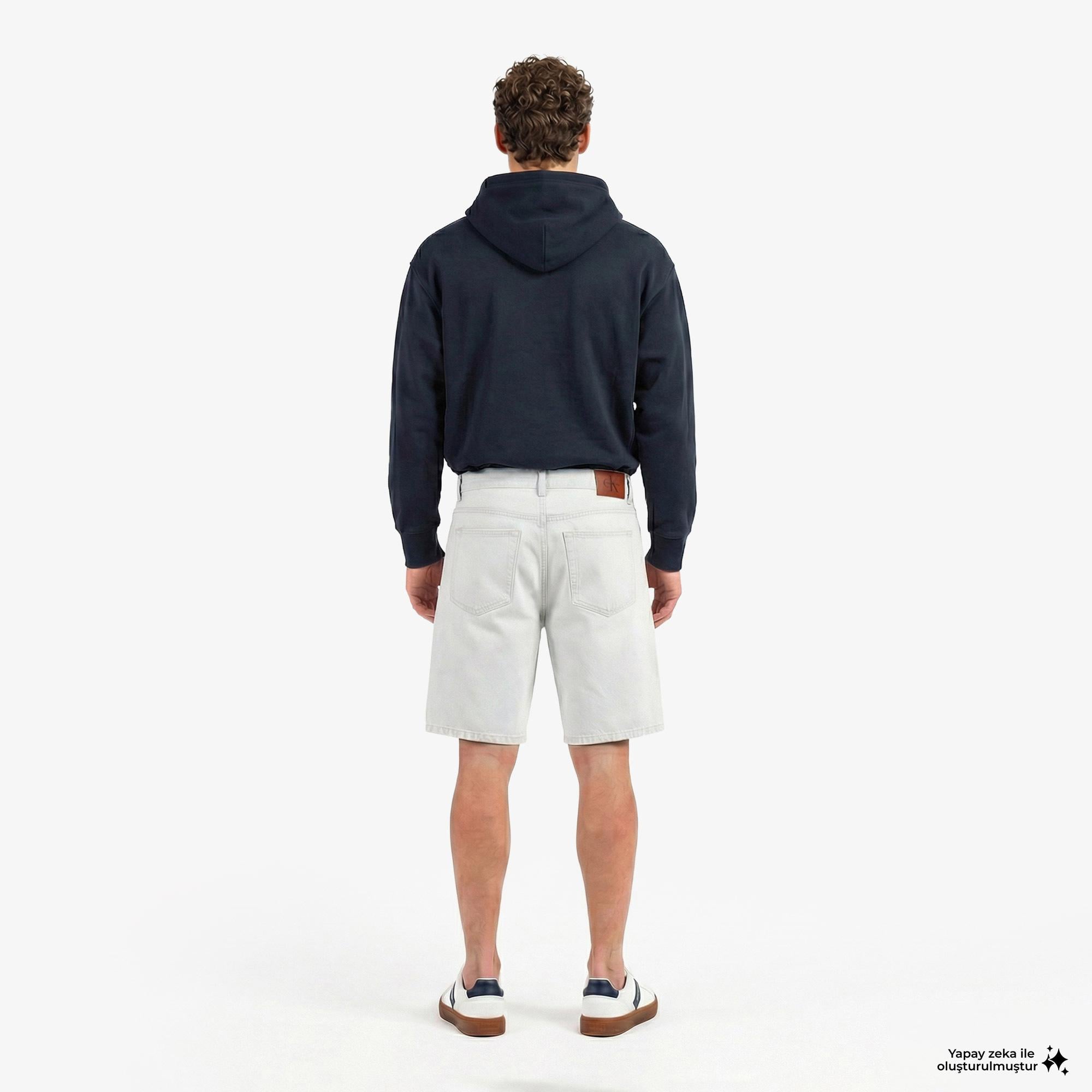 Calvin Klein 90S Bleachout 205 Erkek Mavi Şort