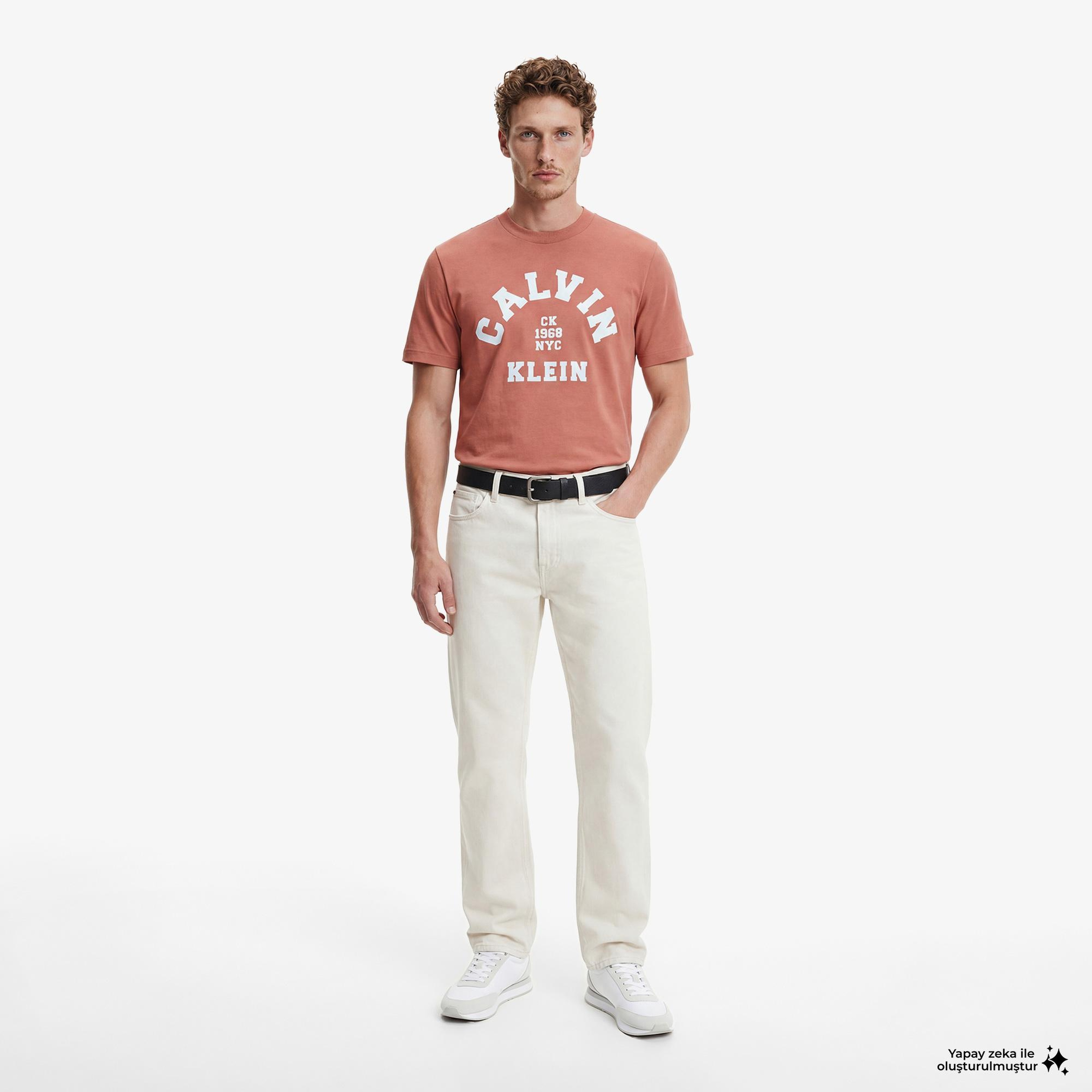 Calvin Klein 20S College Graphic Erkek Kahverengi T-Shirt