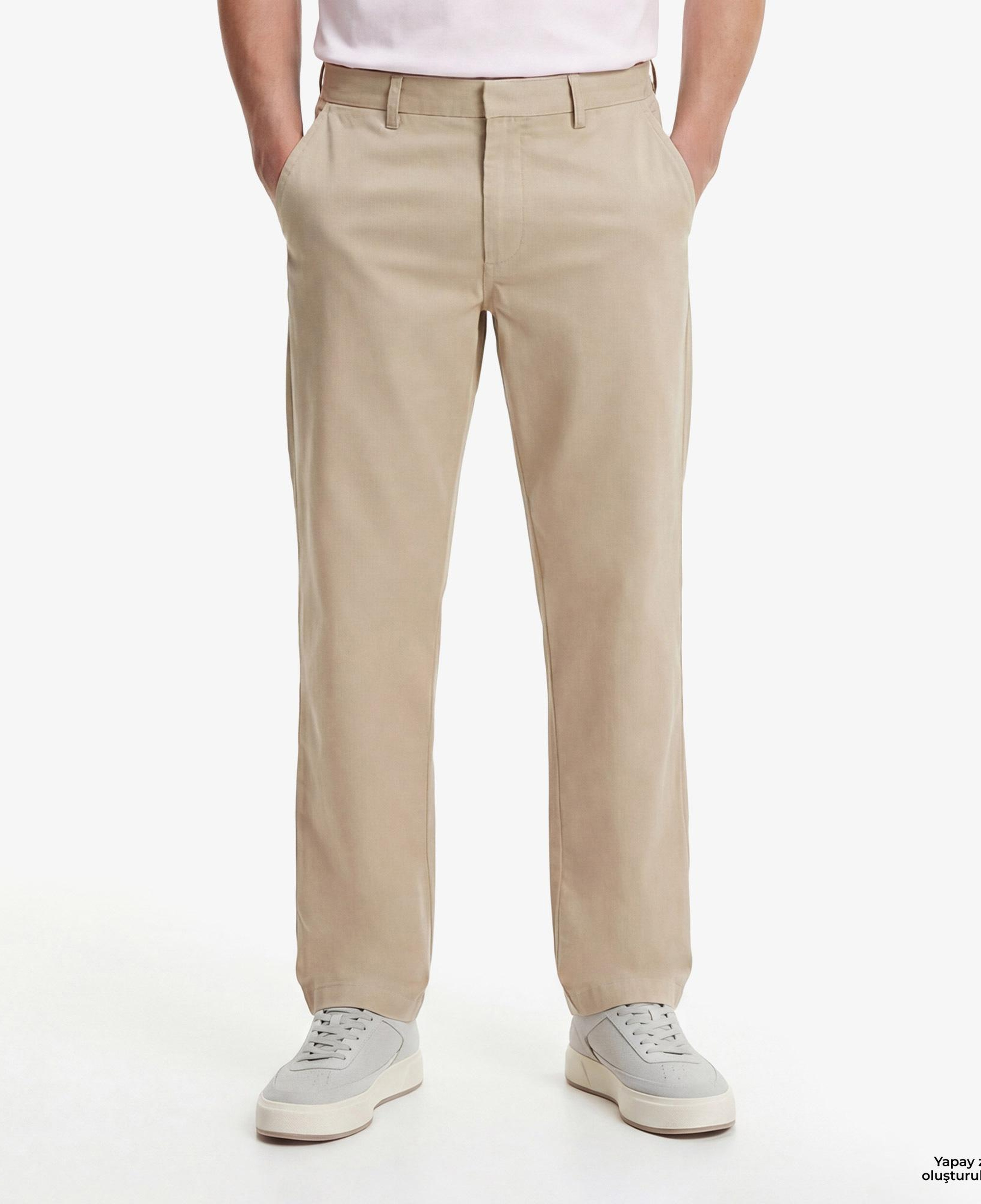 Calvin Klein 90S Straight Twill Comfort Erkek Kahverengi Pantolon