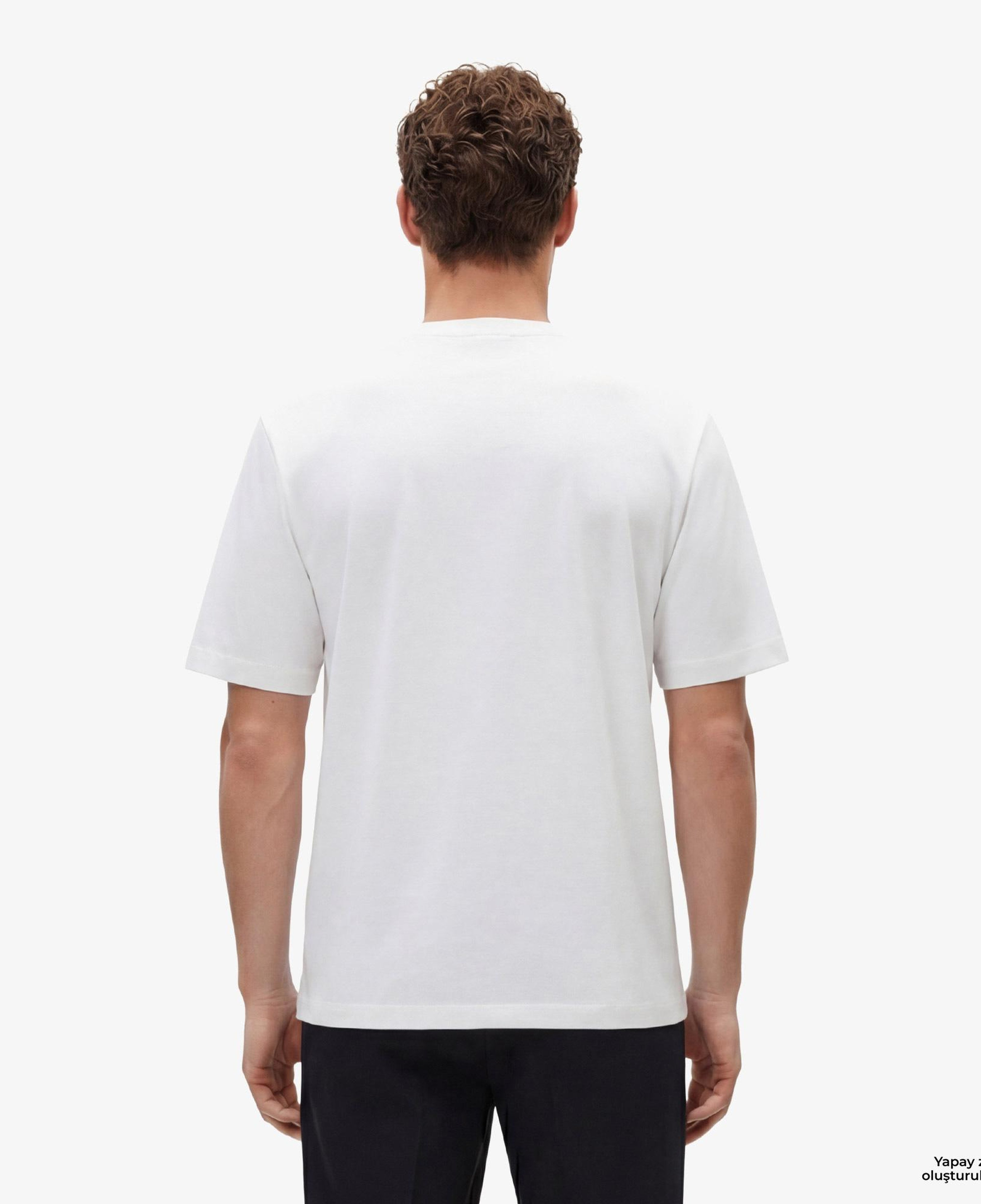 Calvin Klein Relaxed Standard Logo Crewnk Erkek Beyaz T-Shirt