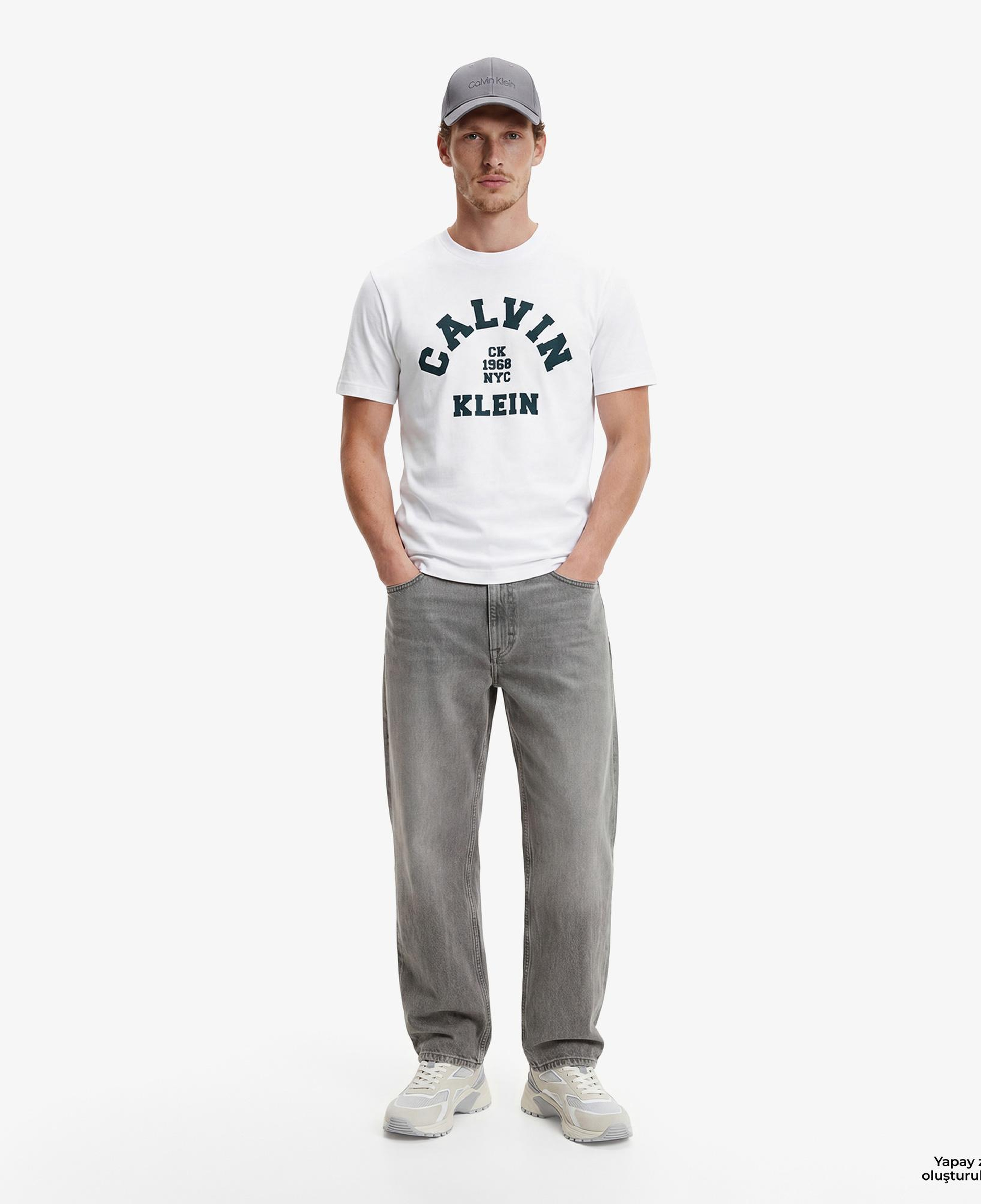 Calvin Klein 20S College Graphic Erkek Beyaz T-Shirt