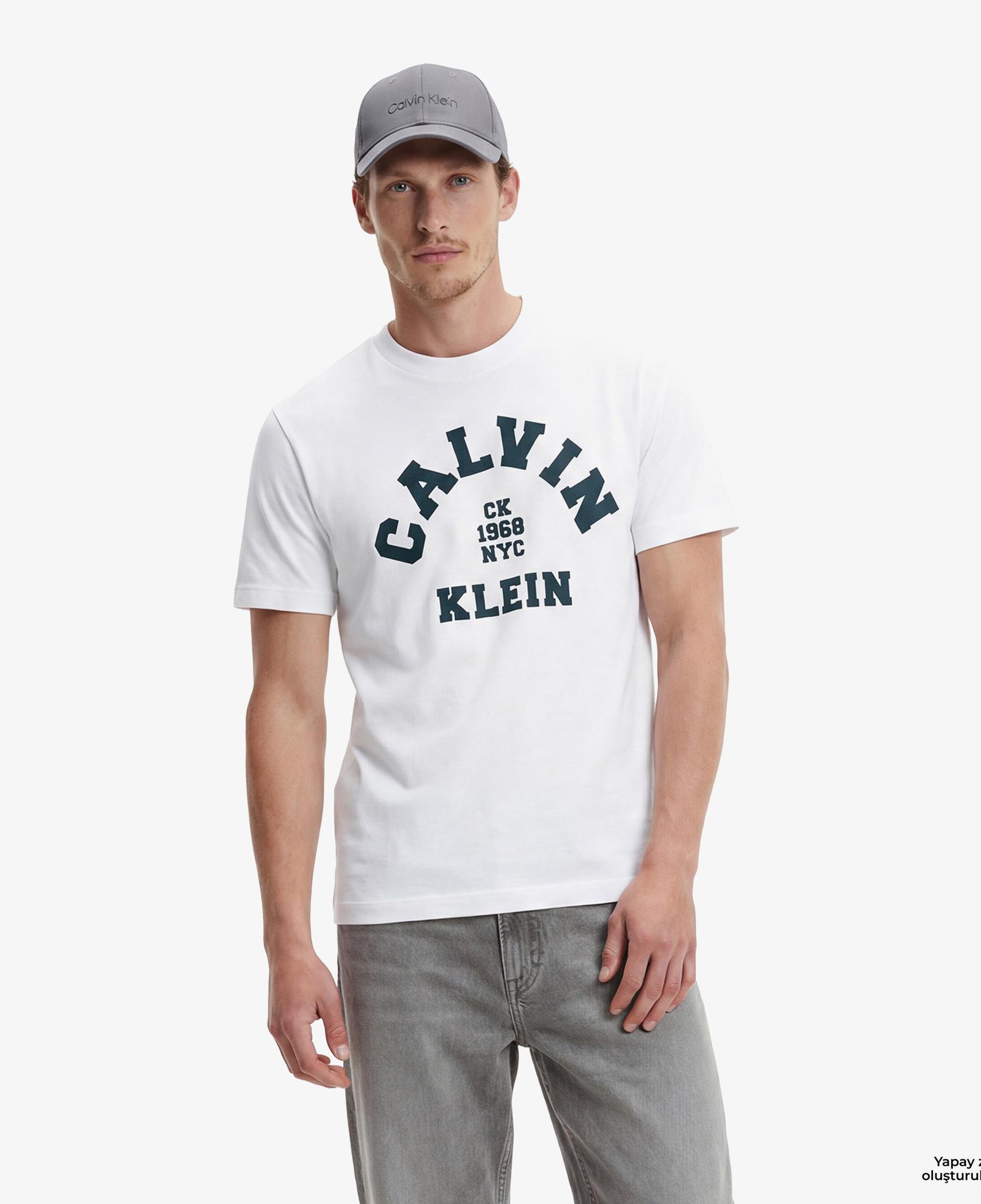Calvin Klein 20S College Graphic Erkek Beyaz T-Shirt
