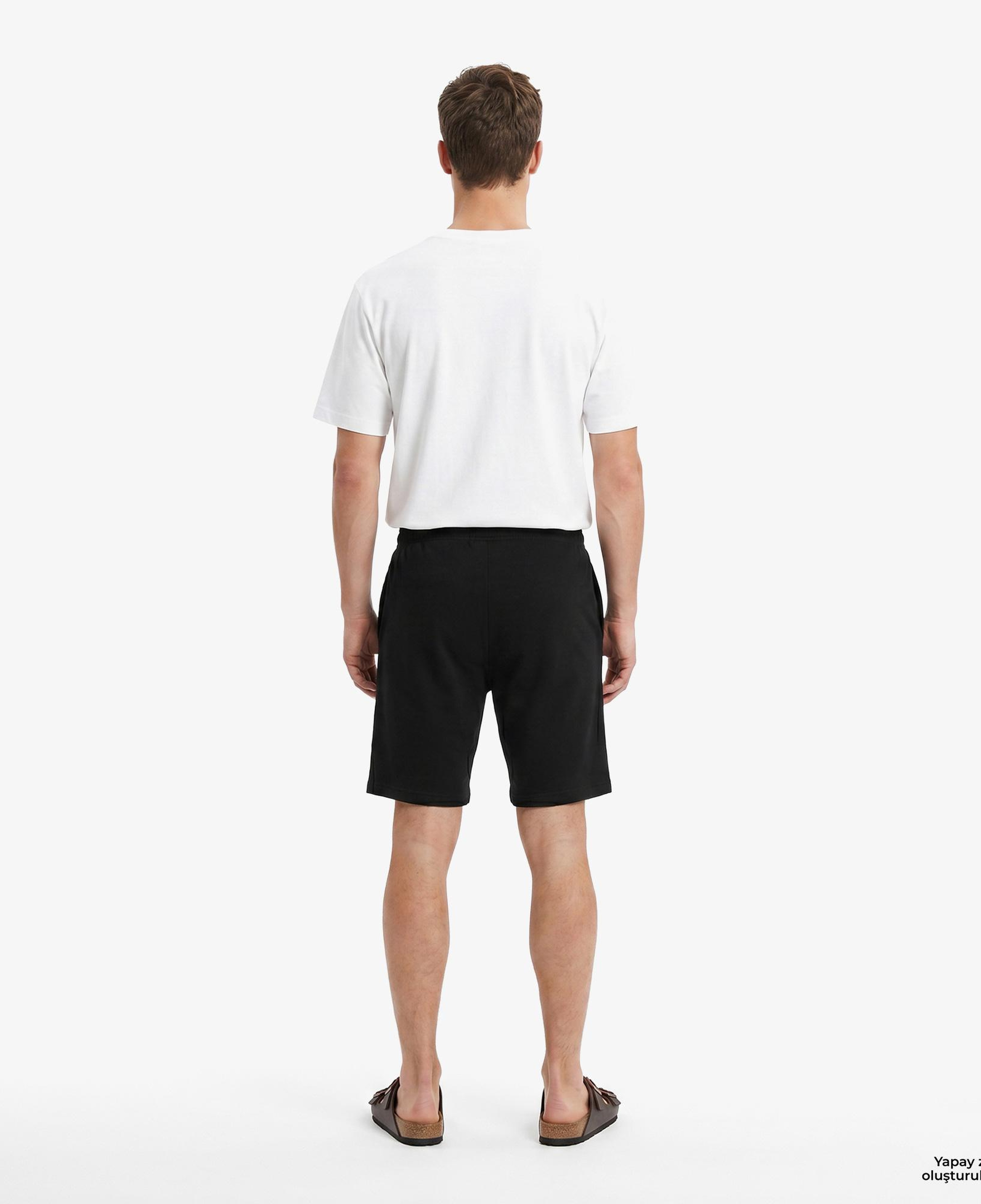 Calvin Klein Monogram Sleep Short Erkek Siyah Üst Pijama