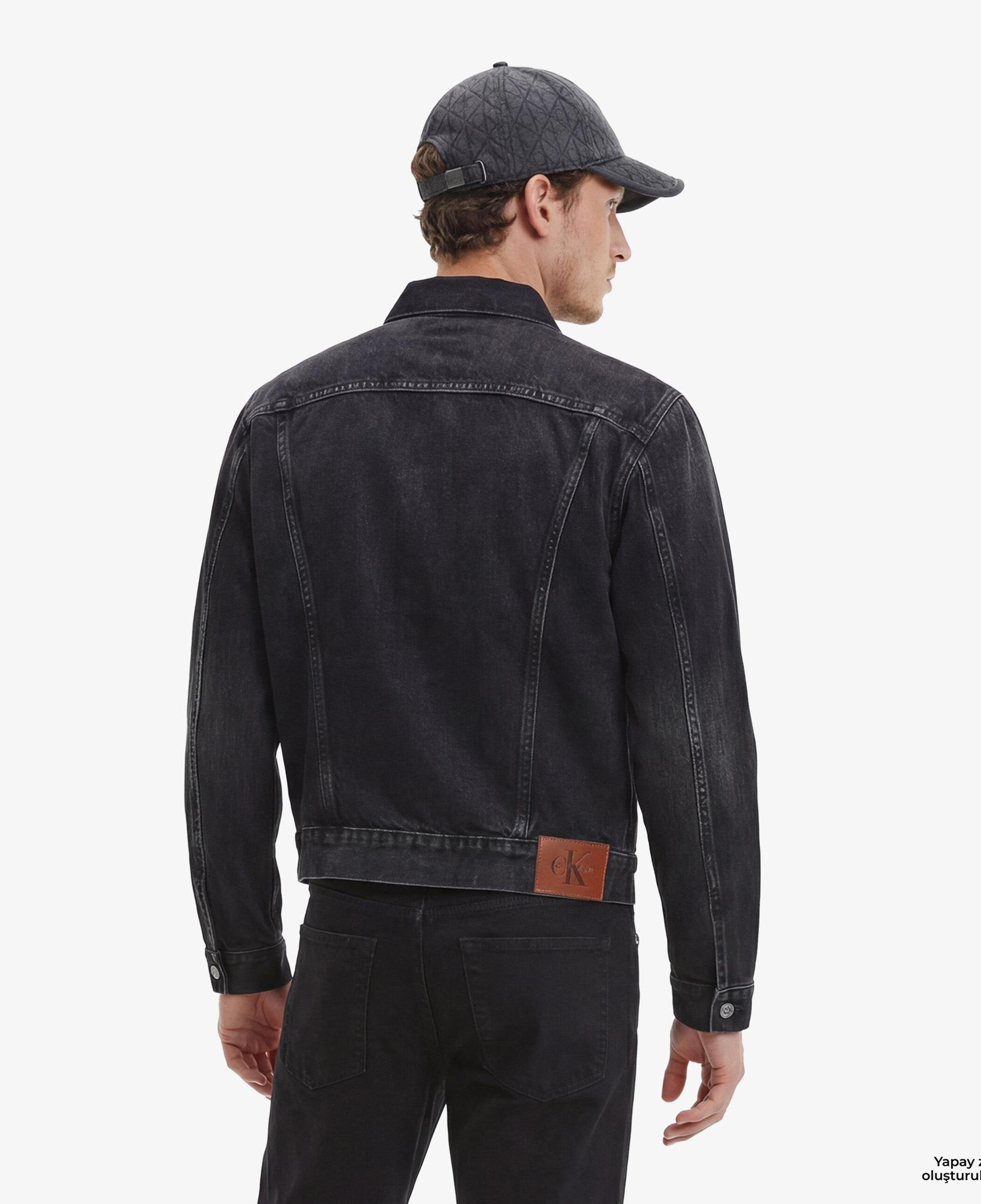 Calvin Klein Black Classic Trucker Erkek Siyah Ceket