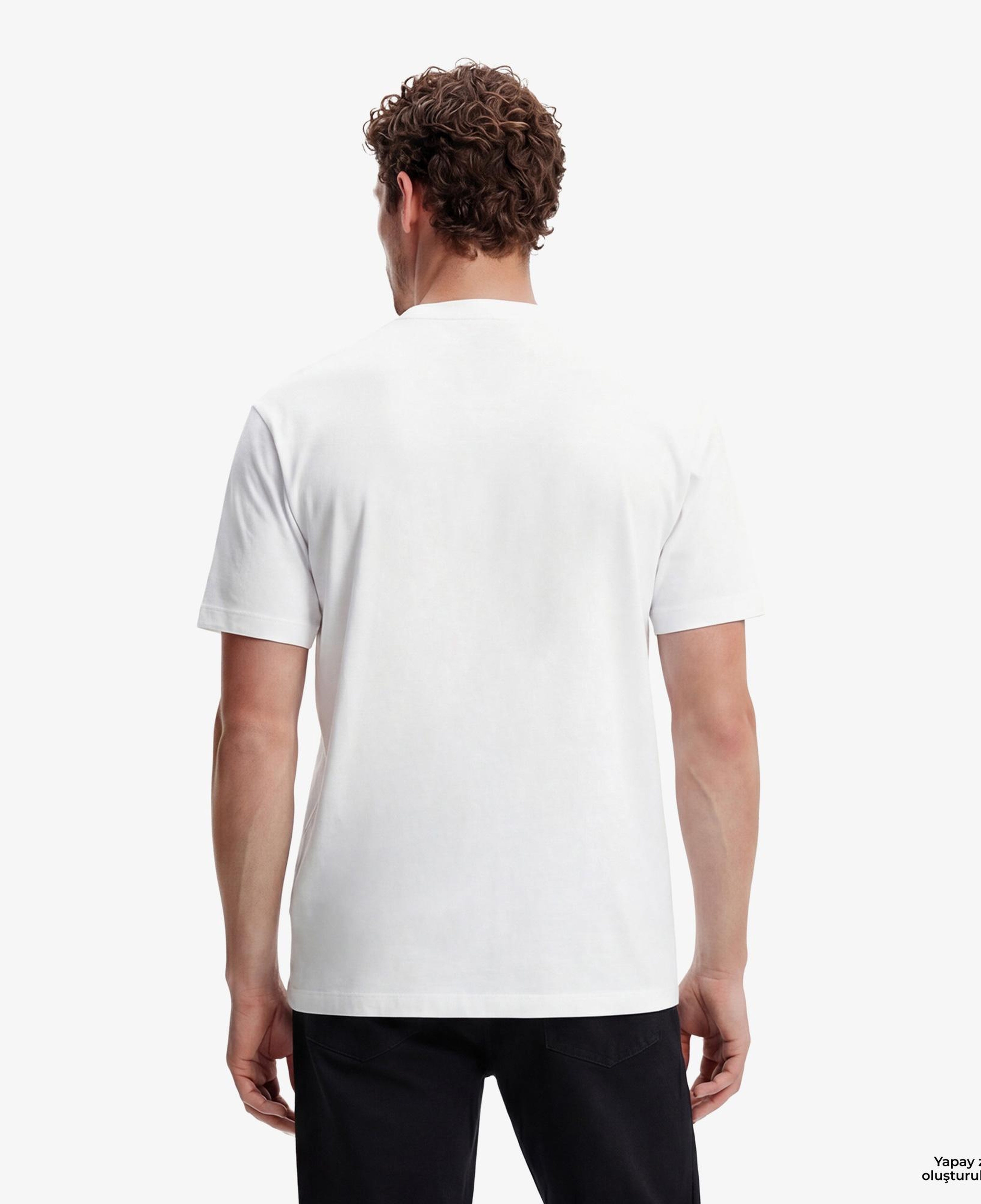 Calvin Klein Tricolor Monologo Graphic Erkek Beyaz T-Shirt