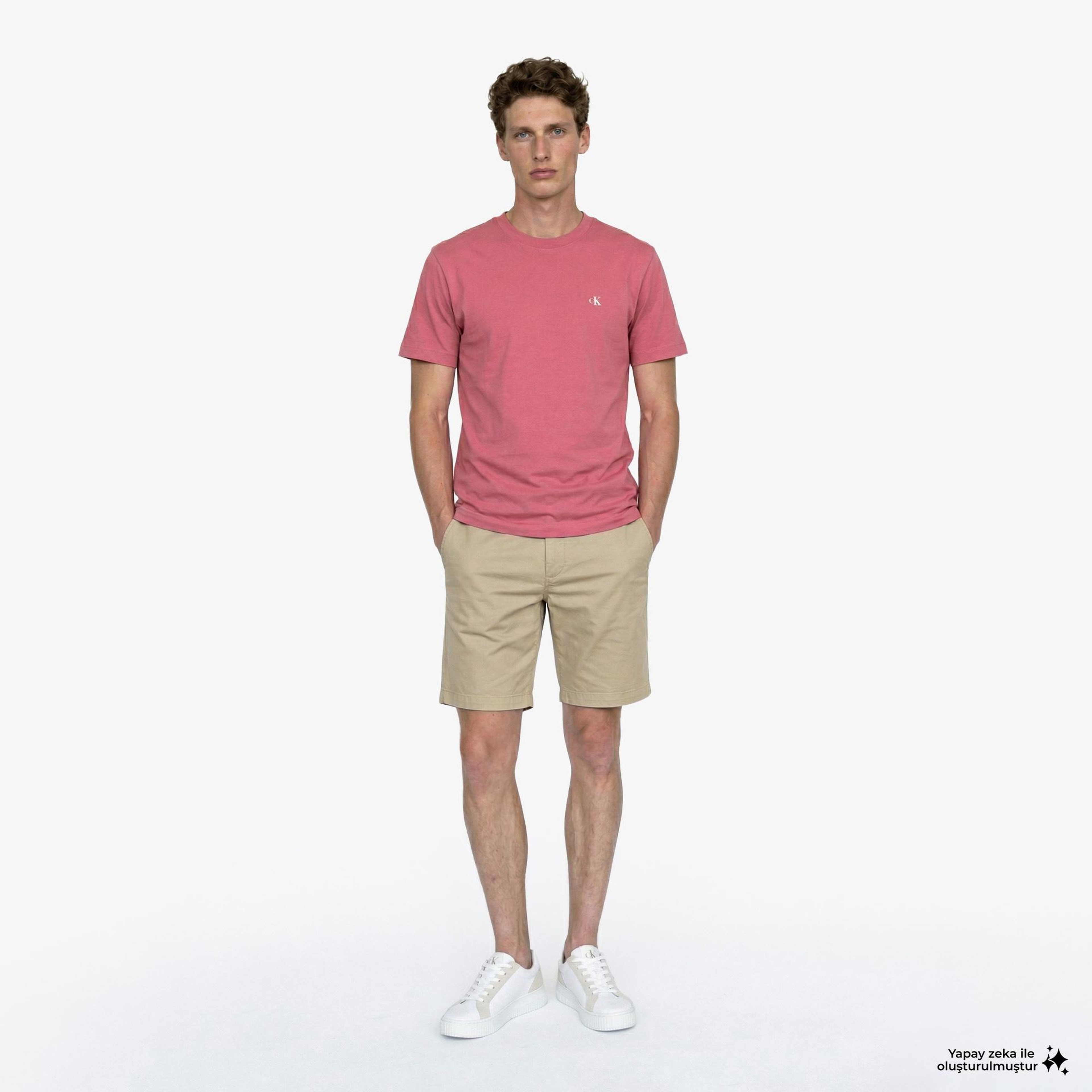 Calvin Klein Easy Monogram Erkek Kırmızı T-Shirt