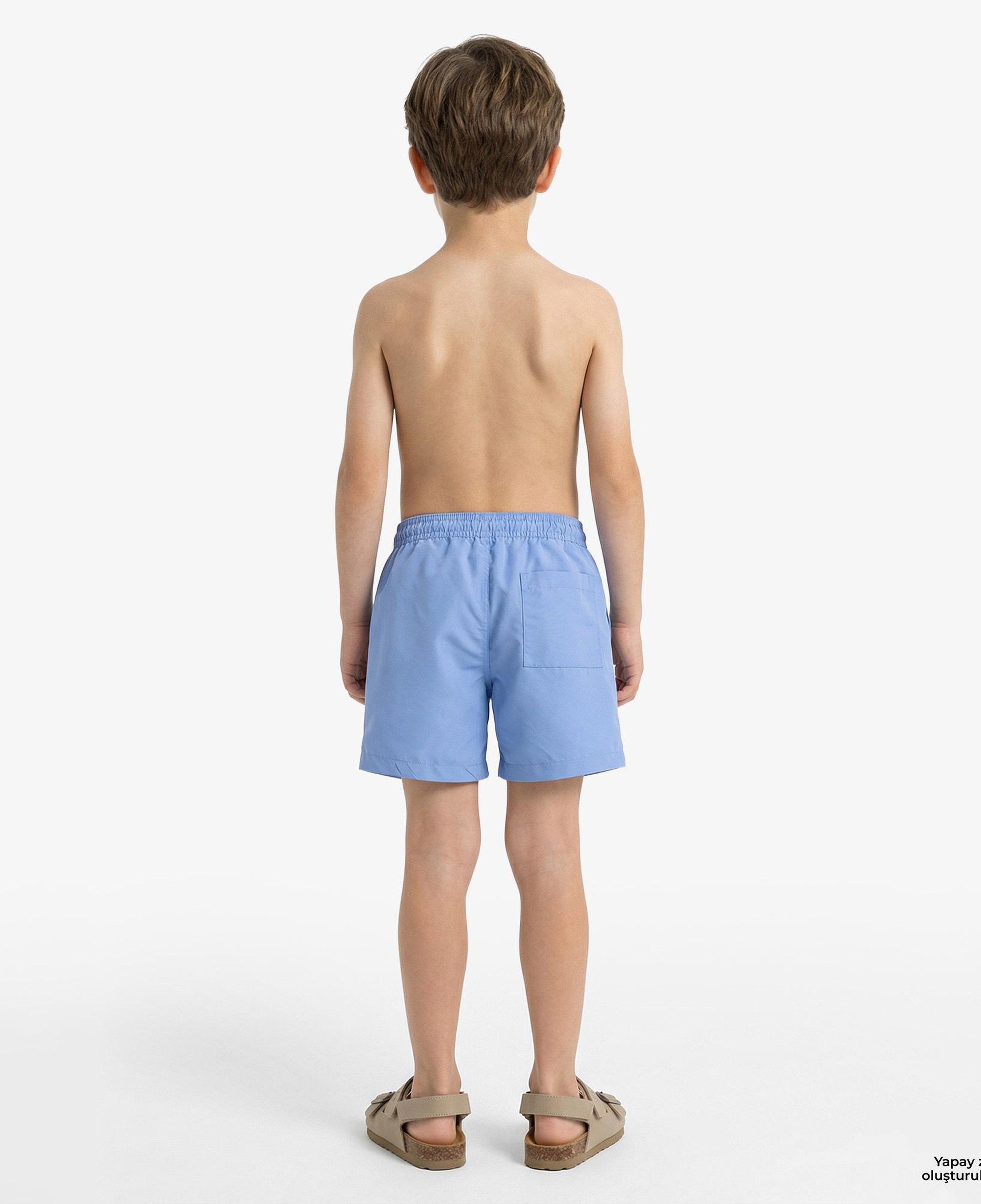 Calvin Klein Medium Drawstring Çocuk Mavi Deniz Şortu